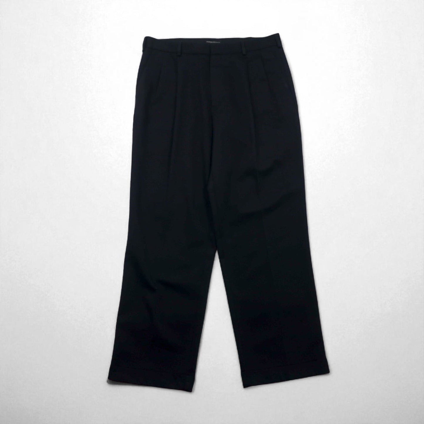 DOCKERS PREMIUM (Levi's) Relaxed Fit Double-Tuck Wide Leg Chino Pants, Size L, Navy Cotton