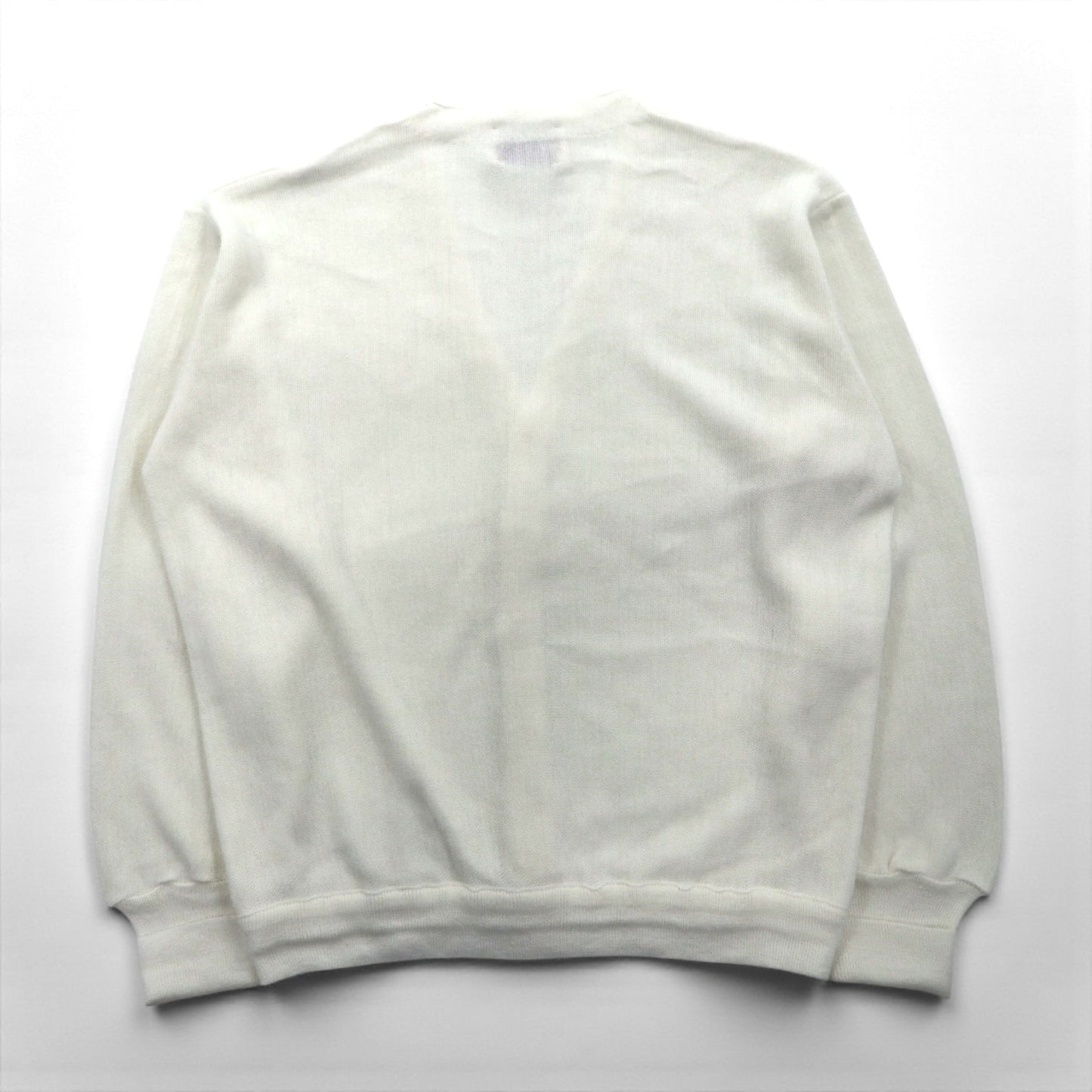 80s USA Vintage Cardigan LORD JEFF カーディガン L ホワイト アクリル 80年代 USA製