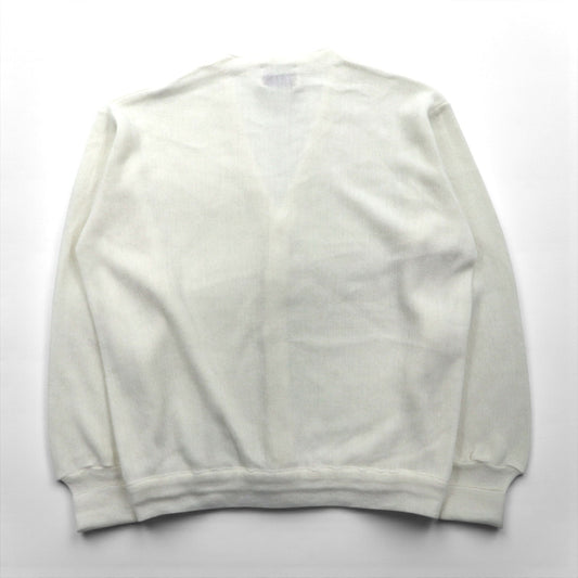80s USA Vintage Cardigan LORD JEFF カーディガン L ホワイト アクリル 80年代 USA製