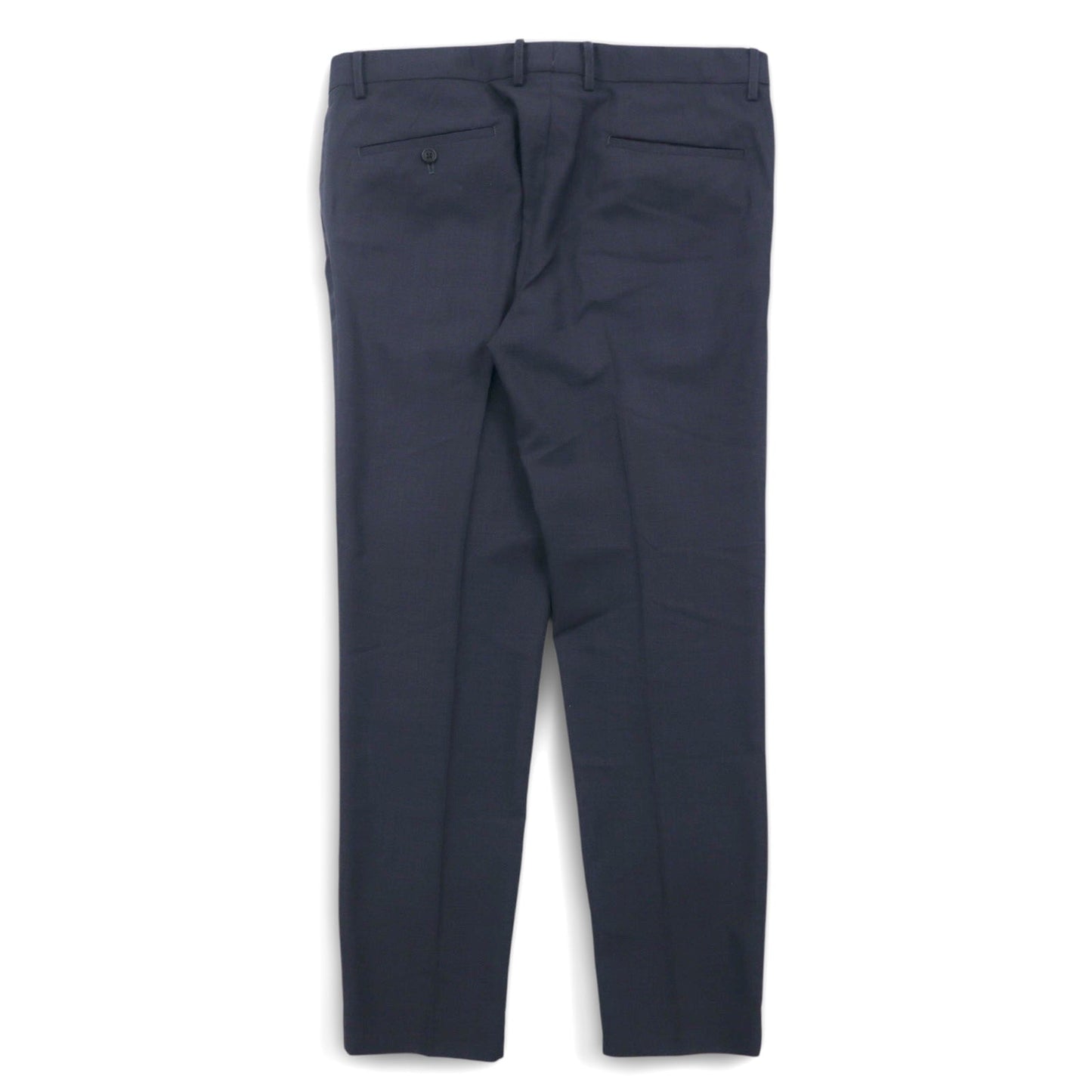 URU Zip-Slit Easy Slacks, Size M, Navy Wool, Tapered, 16SUP03, Made in Japan