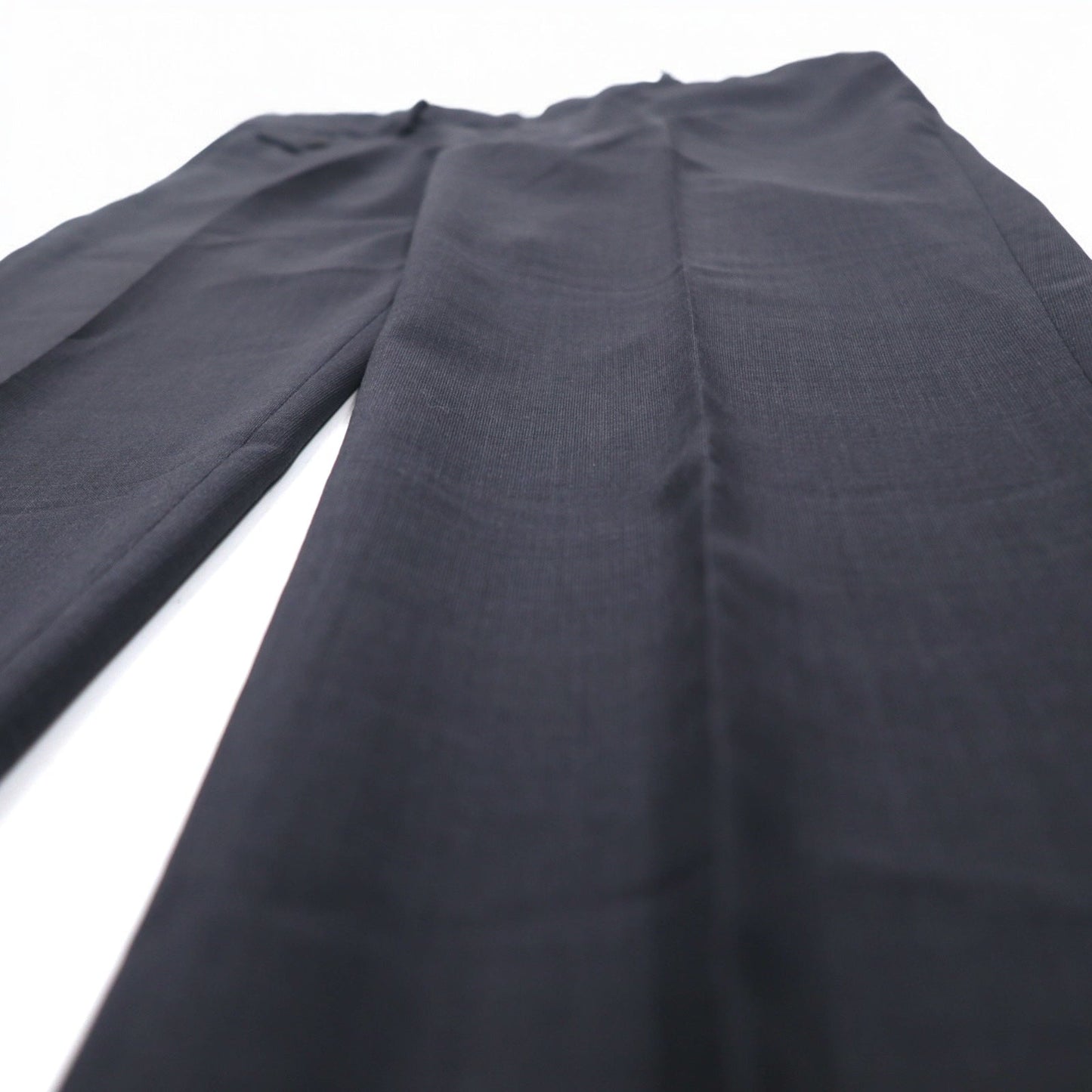 URU Zip-Slit Easy Slacks, Size M, Navy Wool, Tapered, 16SUP03, Made in Japan