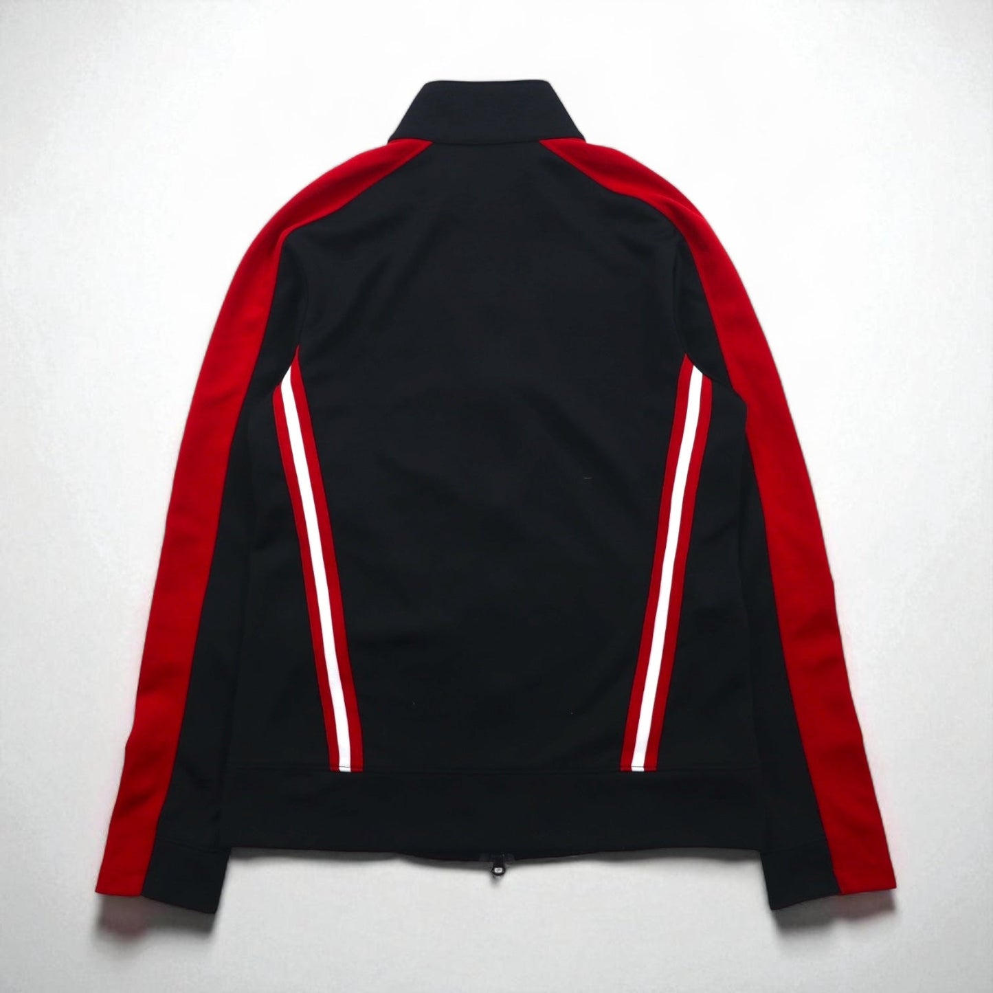JORDAN BRAND (NIKE) Double-Zip Track Jacket, Size Small, Black and Red, Jumpman