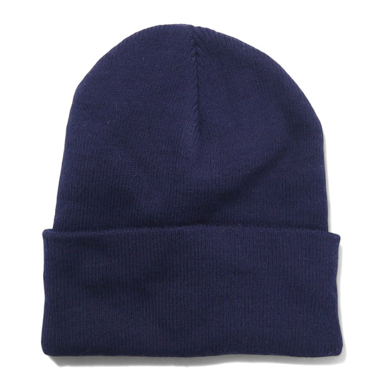 Carhartt USA-Made Beanie Knit Hat ONE Navy Acrylic Logo