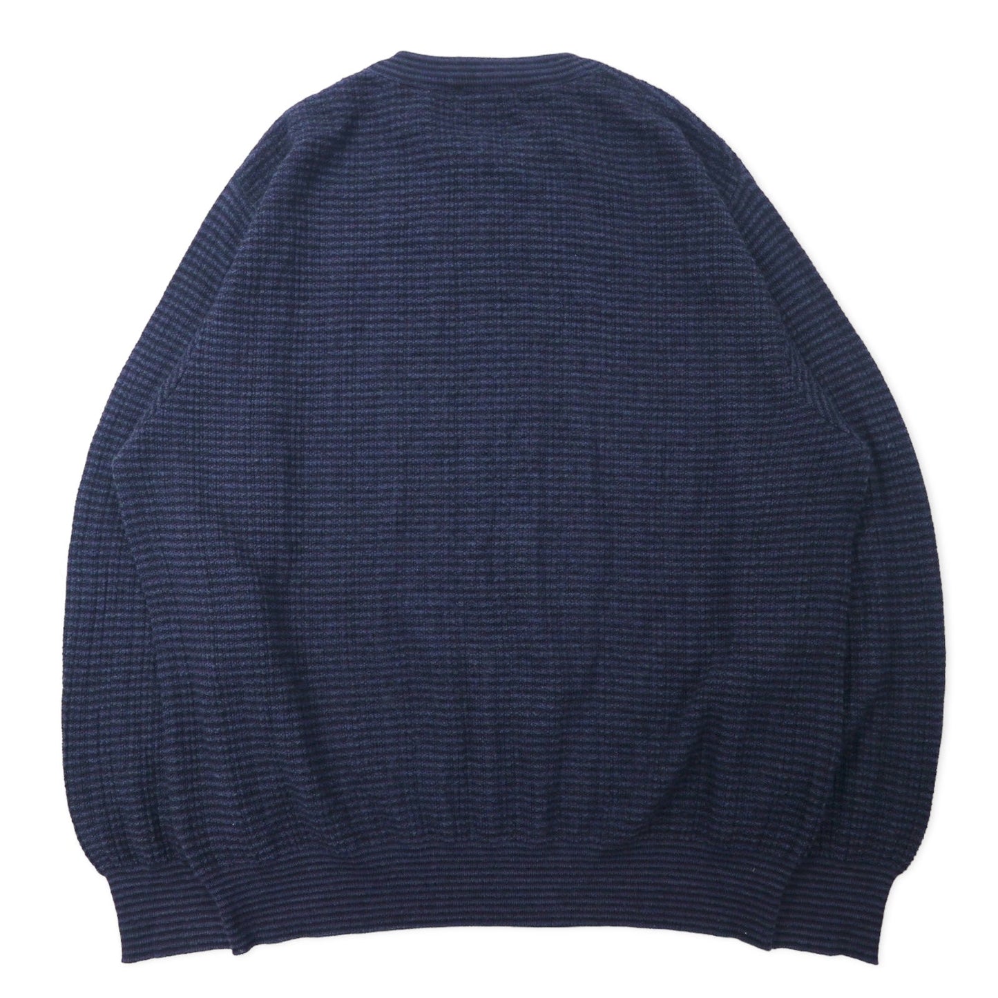 Lungarno Italian Cable Knit Sweater, Size L, Navy, Acrylic and Wool