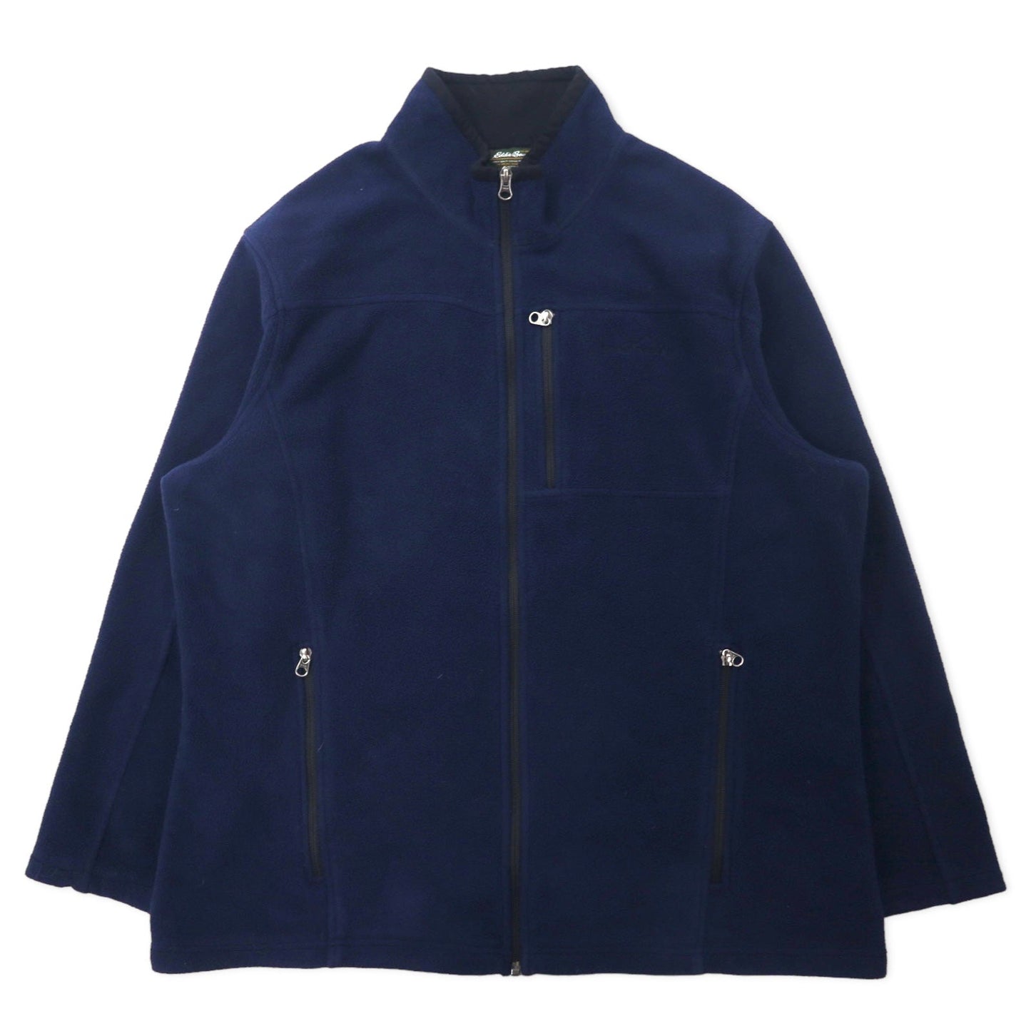 Eddie Bauer Made in Canada Full-Zip Fleece Jacket, XL, Navy, Polyester, Single-Point Logo Embroidery