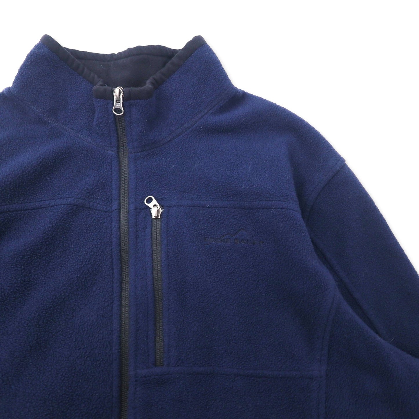 Eddie Bauer Made in Canada Full-Zip Fleece Jacket, XL, Navy, Polyester, Single-Point Logo Embroidery