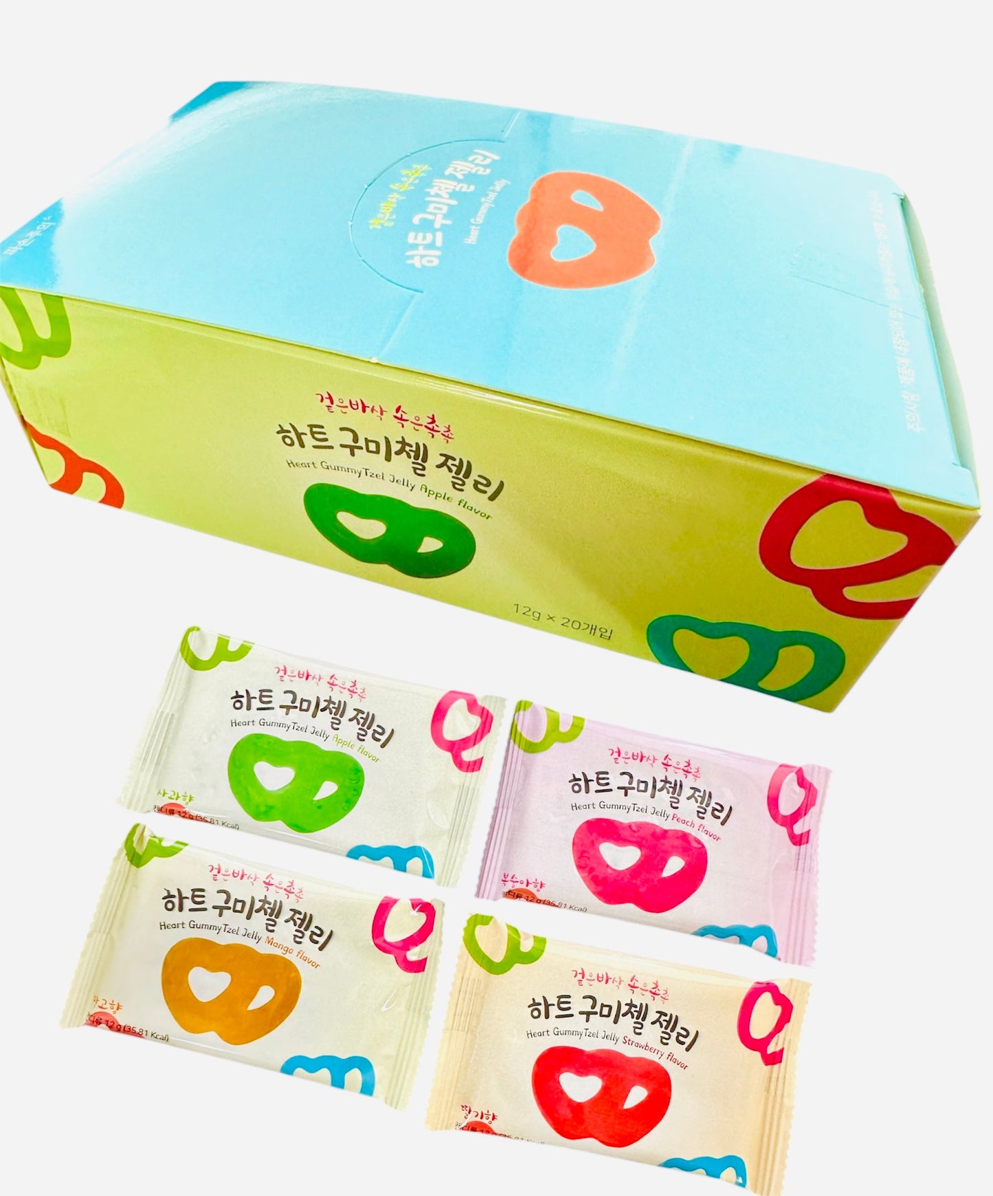 Heart Gummy Pretzel Box 20pcs / ハートグミプレッツェル 20個入