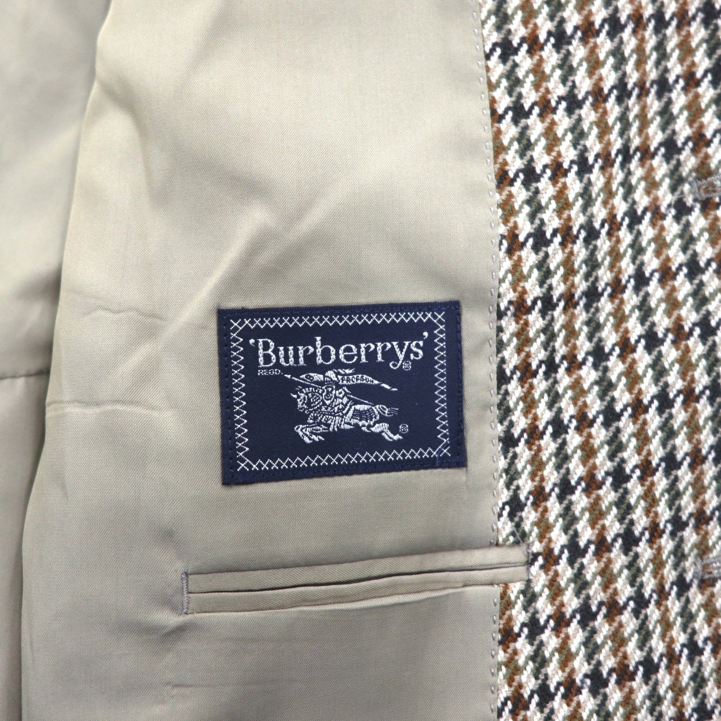 BURBERRY ガンクラブチェック ツイードジャケット 2B テーラードジャケット M ブラウン ウール
