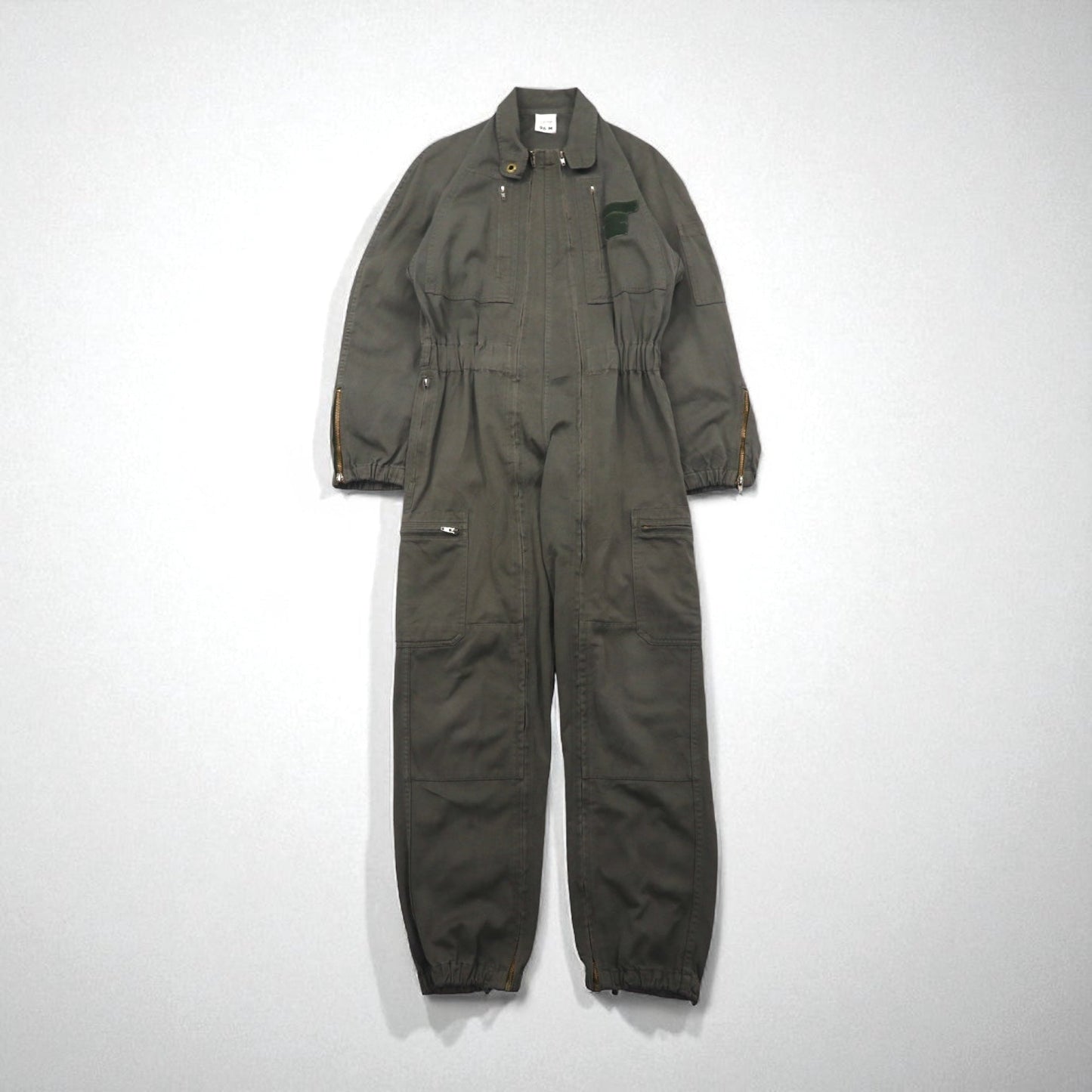 Vintage 80s France Made Jumpsuit J.VEYRIER 80年代 オールインワン つなぎ M カーキ ミリタリー
