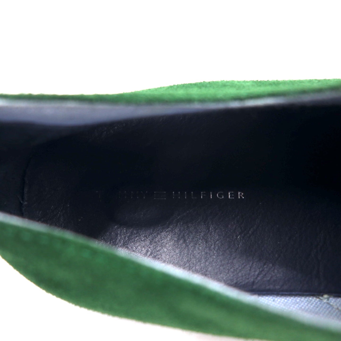 TOMMY HILFIGER ADAM 2A Suede Derby Dress Shoes, Size 27.5cm, Green Leather Plain Toe