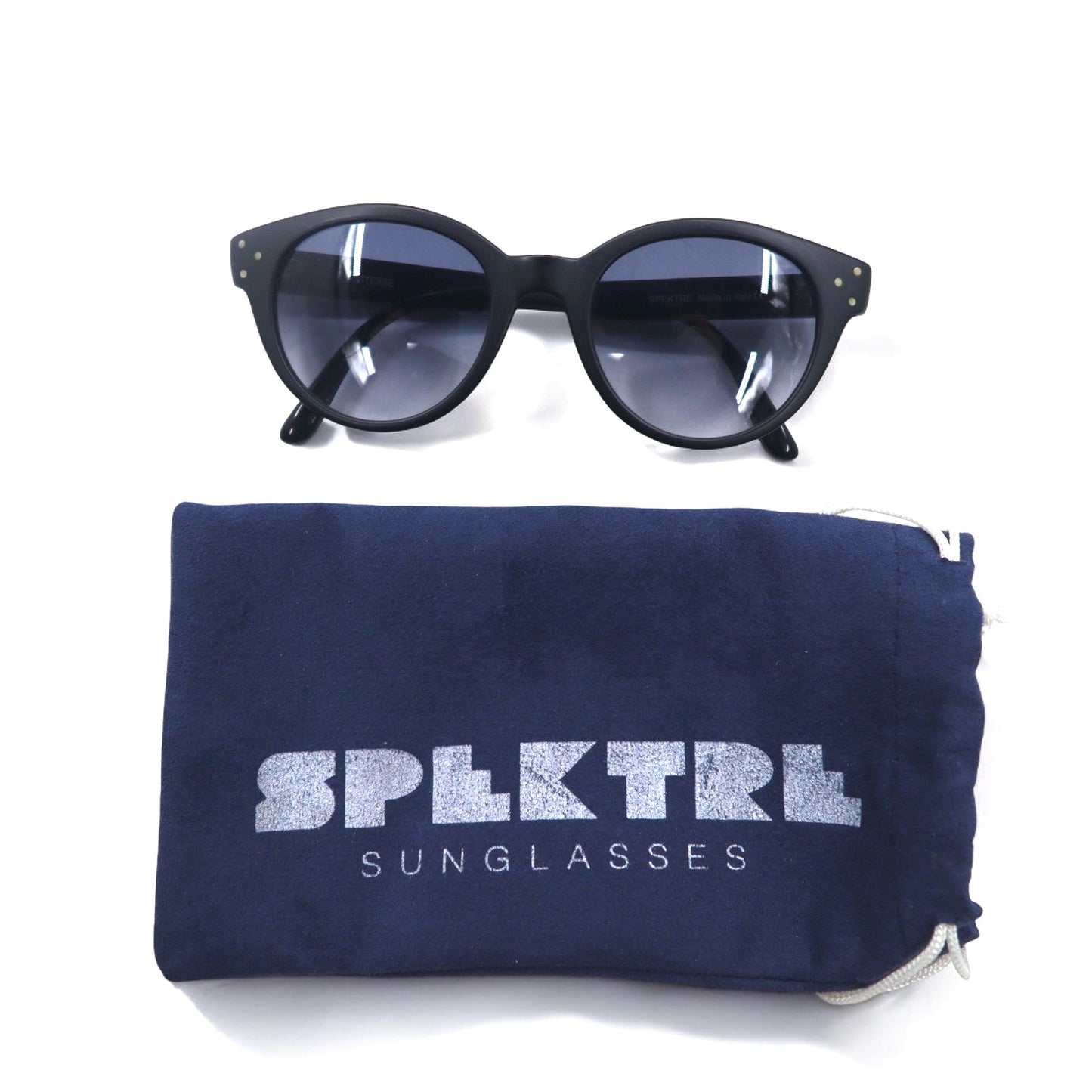SPEKTRE Made in Italy Boston Sunglasses with Black Gradient Lenses by VITESSE