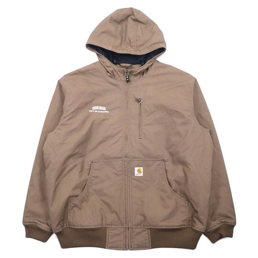 Carhartt Jefferson Quick Duck Rain Defender Active Jacket, Waterproof, Size XL, Beige, Cotton Thinsulate Fill, 101493