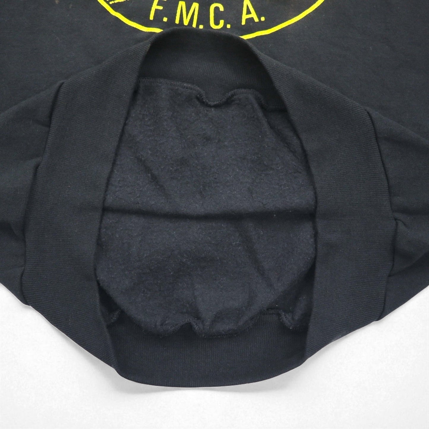 JERZEES 80年代 USA製 スウェット XL ブラック コットン 裏起毛 SUSQUENA CHAPTER F.M.C.A.
