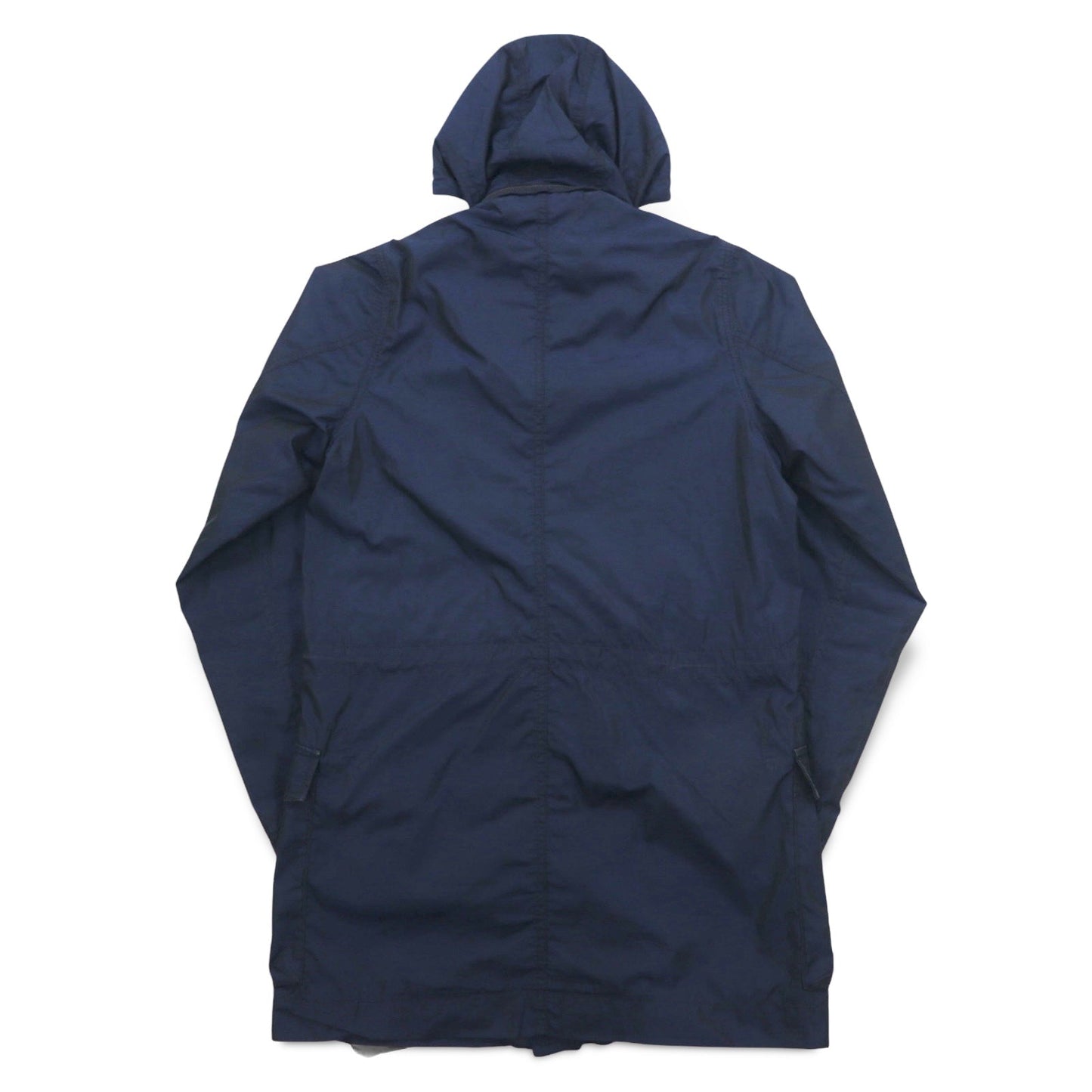 TOMMY HILFIGER 00s Mod Coat Field Parka, Size S, Drawcord, Detachable Hood, Double Zip