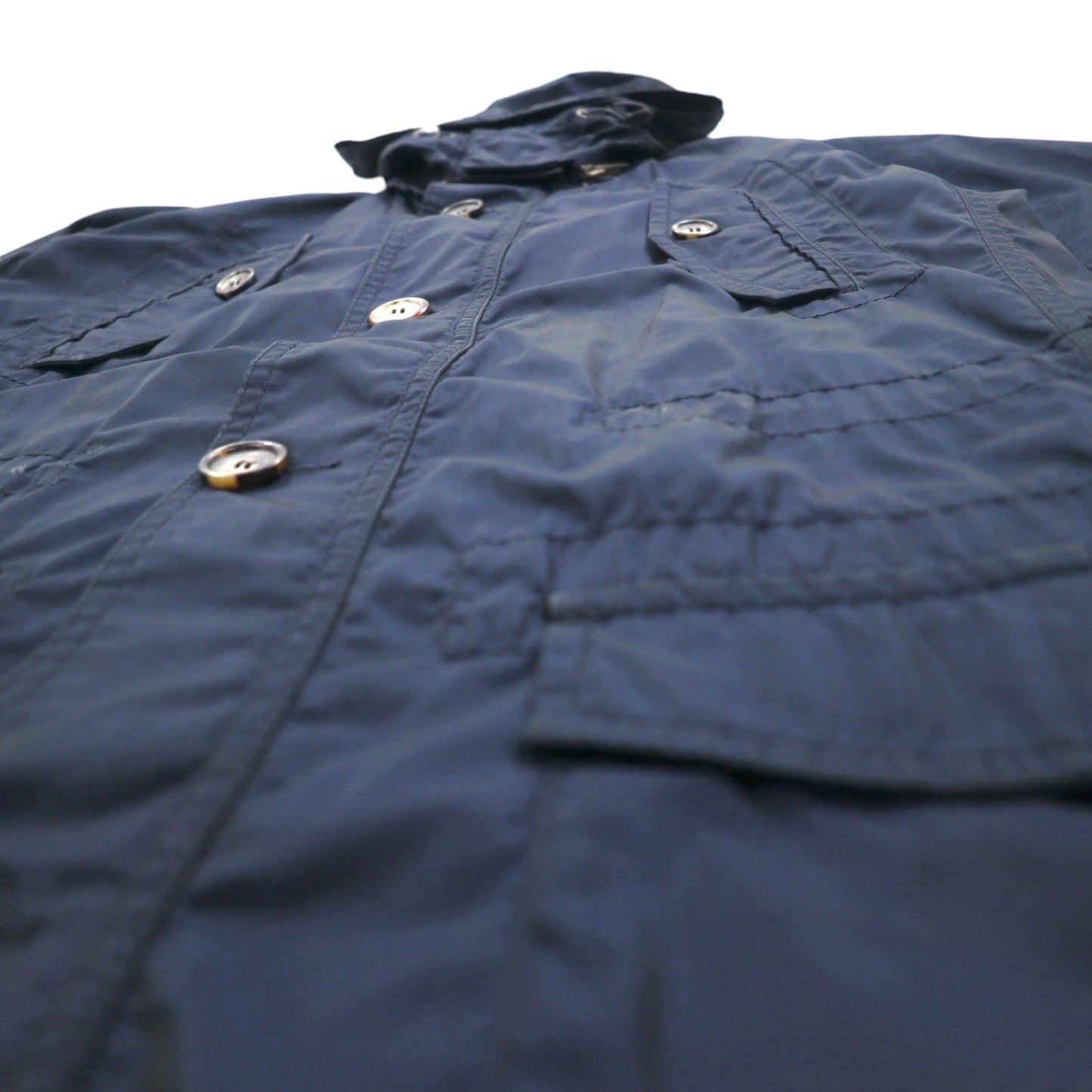 TOMMY HILFIGER 00s Mod Coat Field Parka, Size S, Drawcord, Detachable Hood, Double Zip