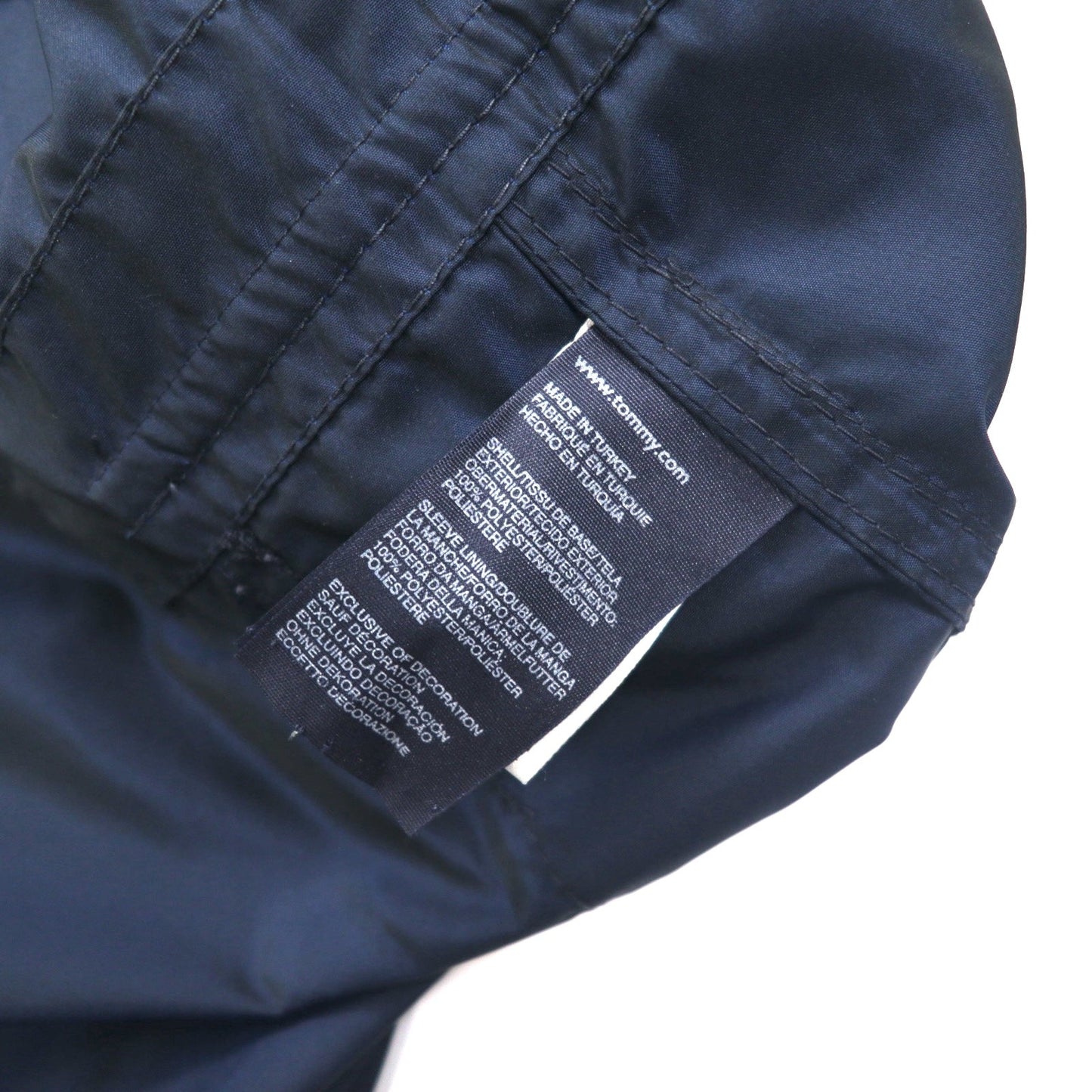 TOMMY HILFIGER 00s Mod Coat Field Parka, Size S, Drawcord, Detachable Hood, Double Zip