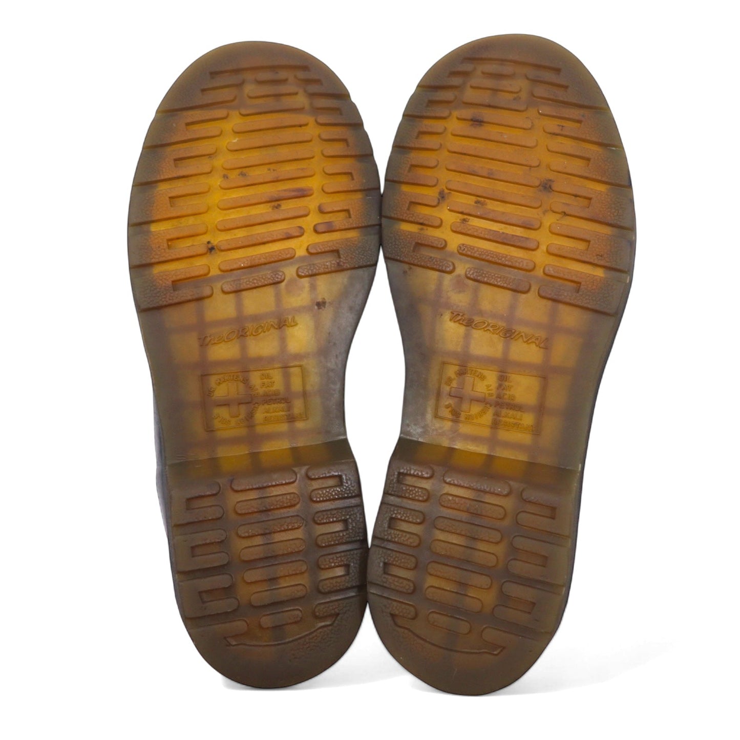 Dr. Martens Full Brogue Wingtip Dress Shoes, Size 29cm, Brown Leather with Medallion Detail, 3989