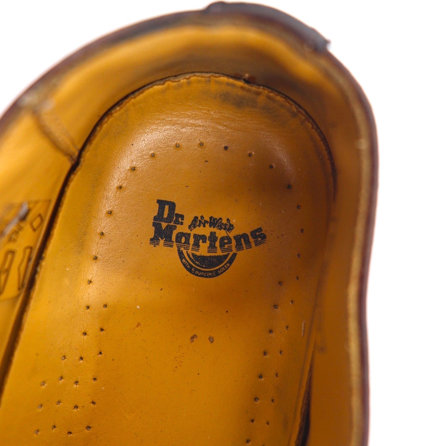Dr. Martens Full Brogue Wingtip Dress Shoes, Size 29cm, Brown Leather with Medallion Detail, 3989