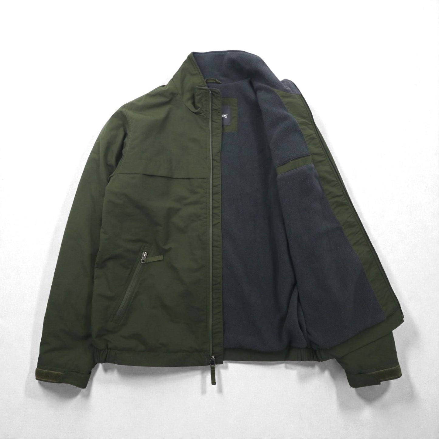 Eddie Bauer フリースライニング 中綿 ナイロンジャケット ブルゾン M カーキ Thermore