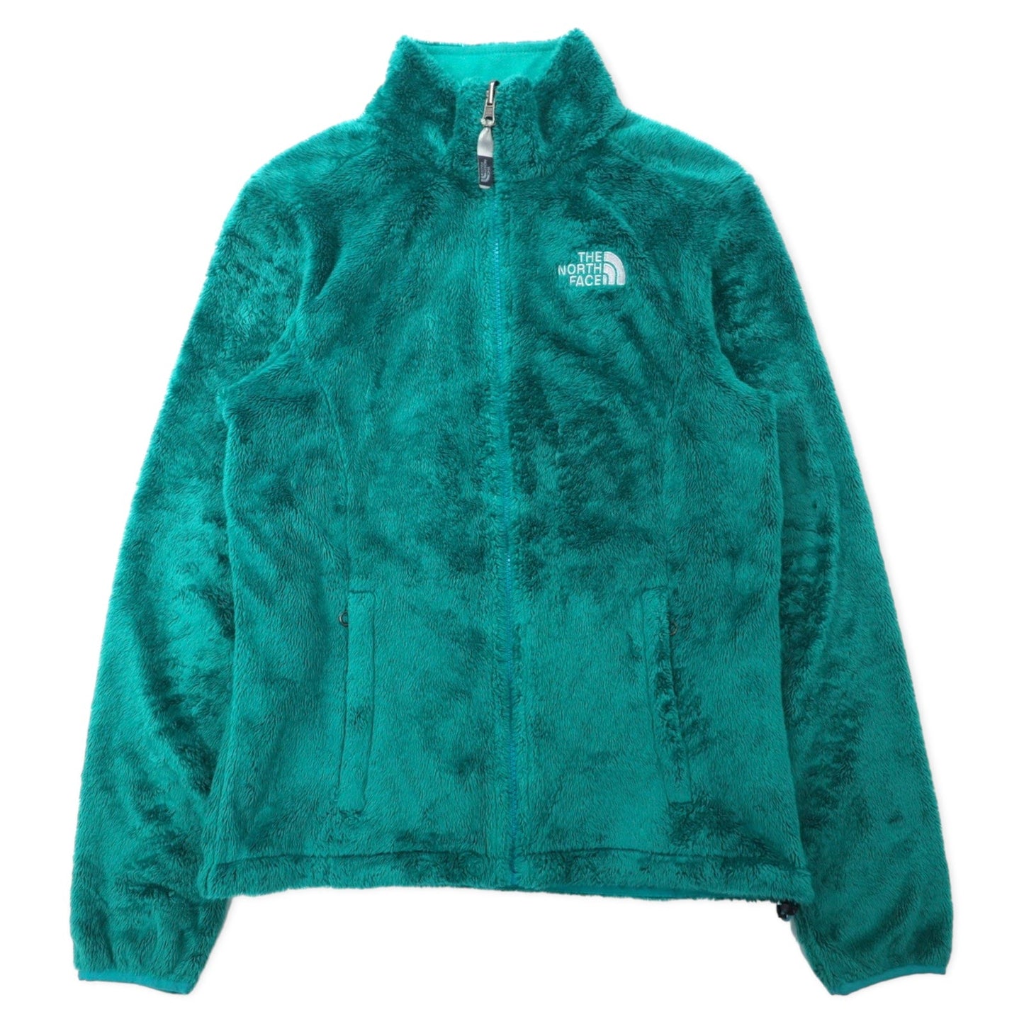 THE NORTH FACE シェルパ フリースジャケット XS グリーン ポリエステル ロゴ刺繍