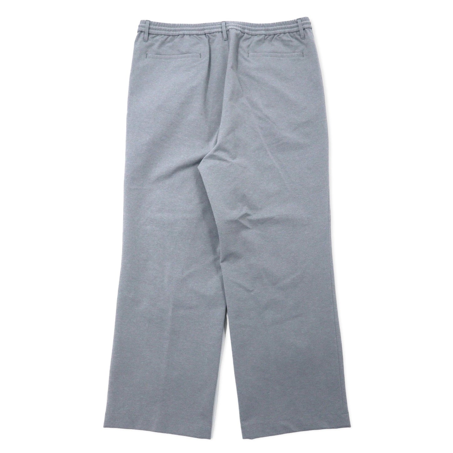 LACOSTE Stretch Straight Trousers, Easy Pants, Size 46, Gray, Polyester, Relaxed Fit, HH073EL