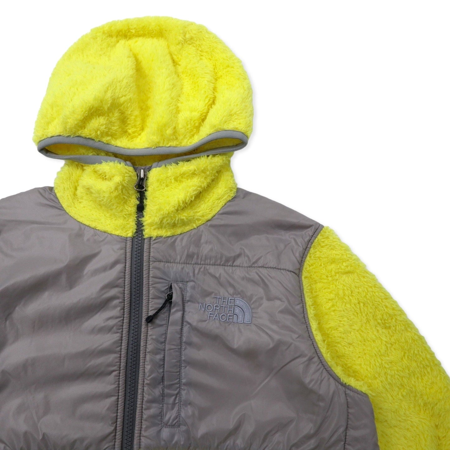 THE NORTH FACE Denali Hoodie, Sherpa Fleece, Medium, Yellow, Polyester, Logo Embroidery, NAW45003