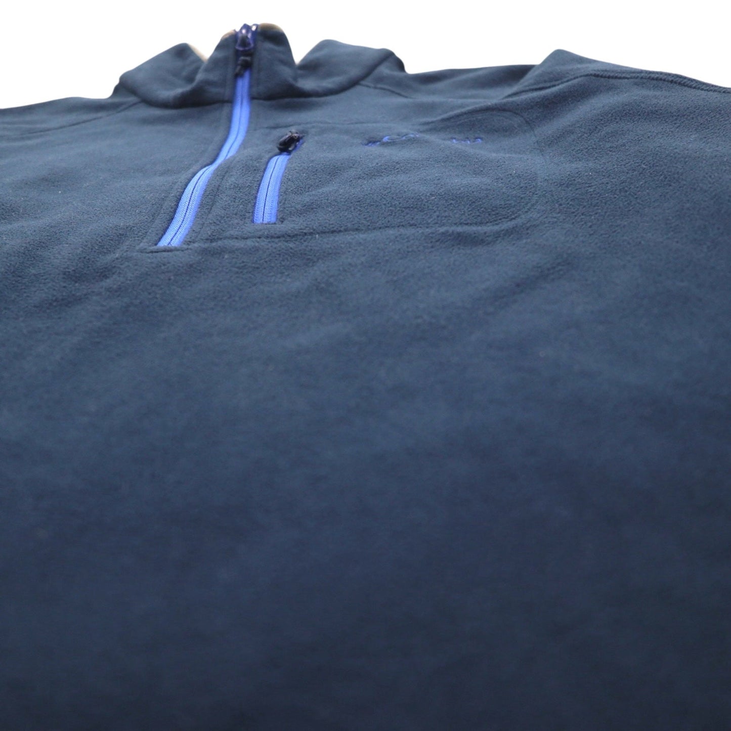 Columbia ハーフジップ フリースジャケット 2XL ネイビー 胸ポケット WM6352
