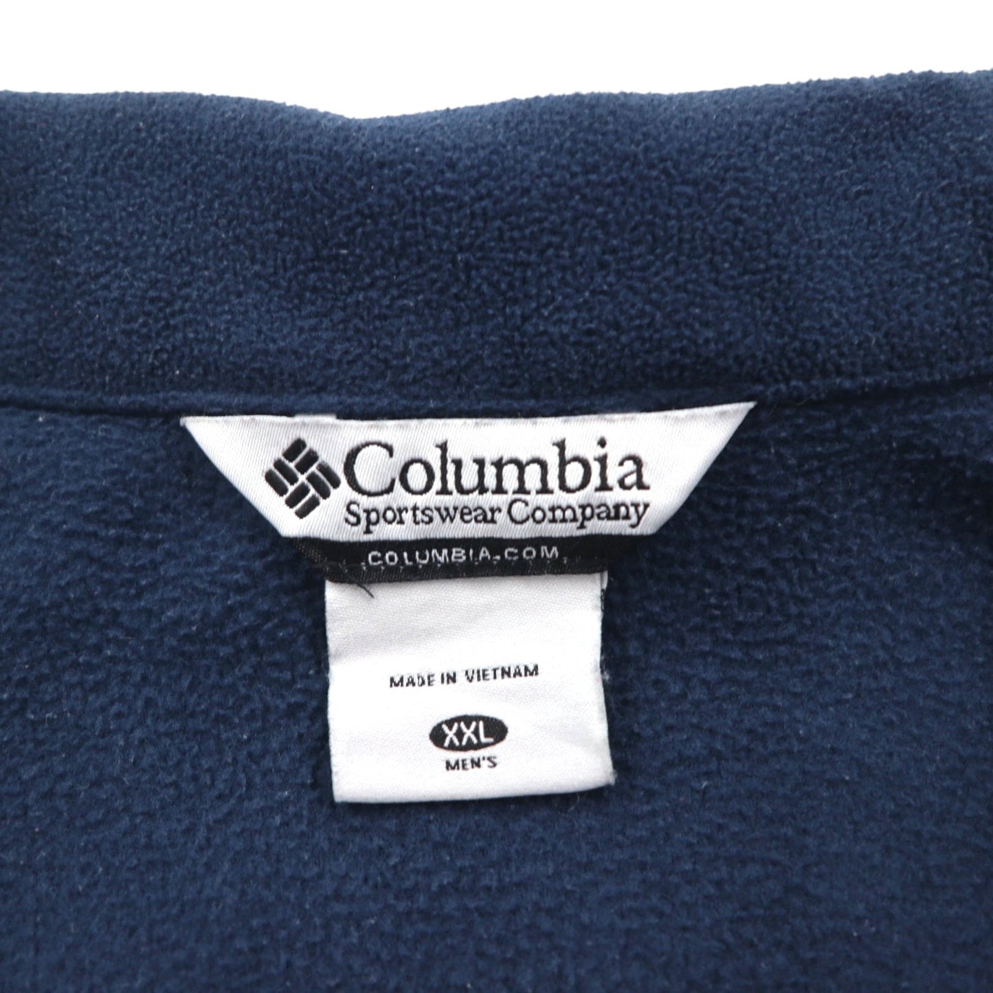 Columbia ハーフジップ フリースジャケット 2XL ネイビー 胸ポケット WM6352