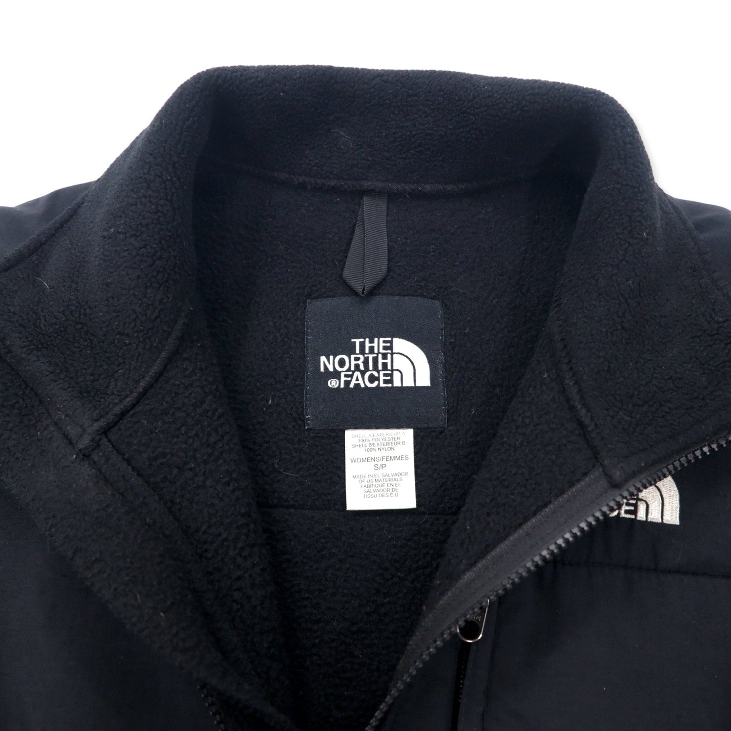 THE NORTH FACE デナリジャケット POLARTEC フリース S ブラック ポリエステル ロゴ刺繍