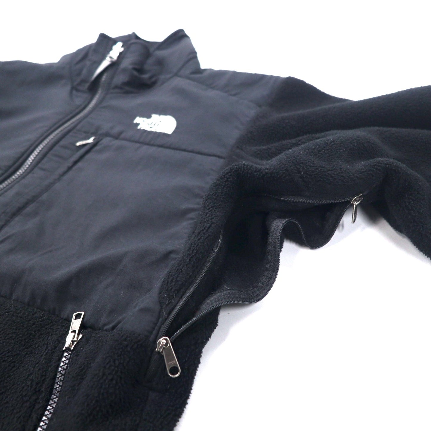 THE NORTH FACE デナリジャケット POLARTEC フリース S ブラック ポリエステル ロゴ刺繍