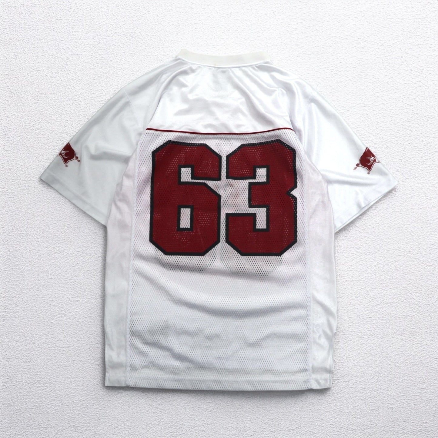 adidas NFL ARKANSAS Game Shirt, Size L, White, Mesh, Polyester, Numbering