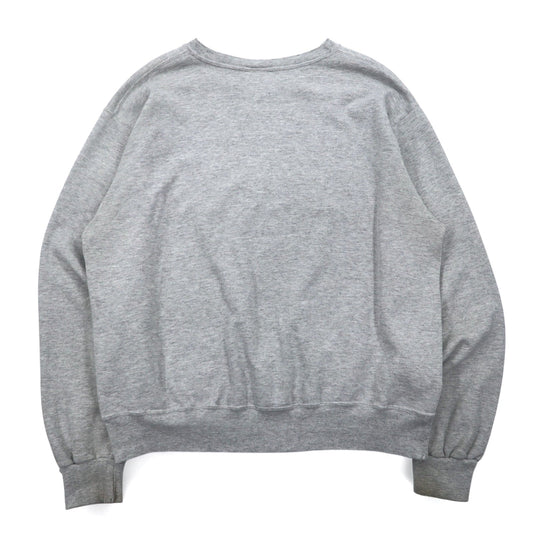 Champion カレッジ プリント スウェット L グレー コットン UNH