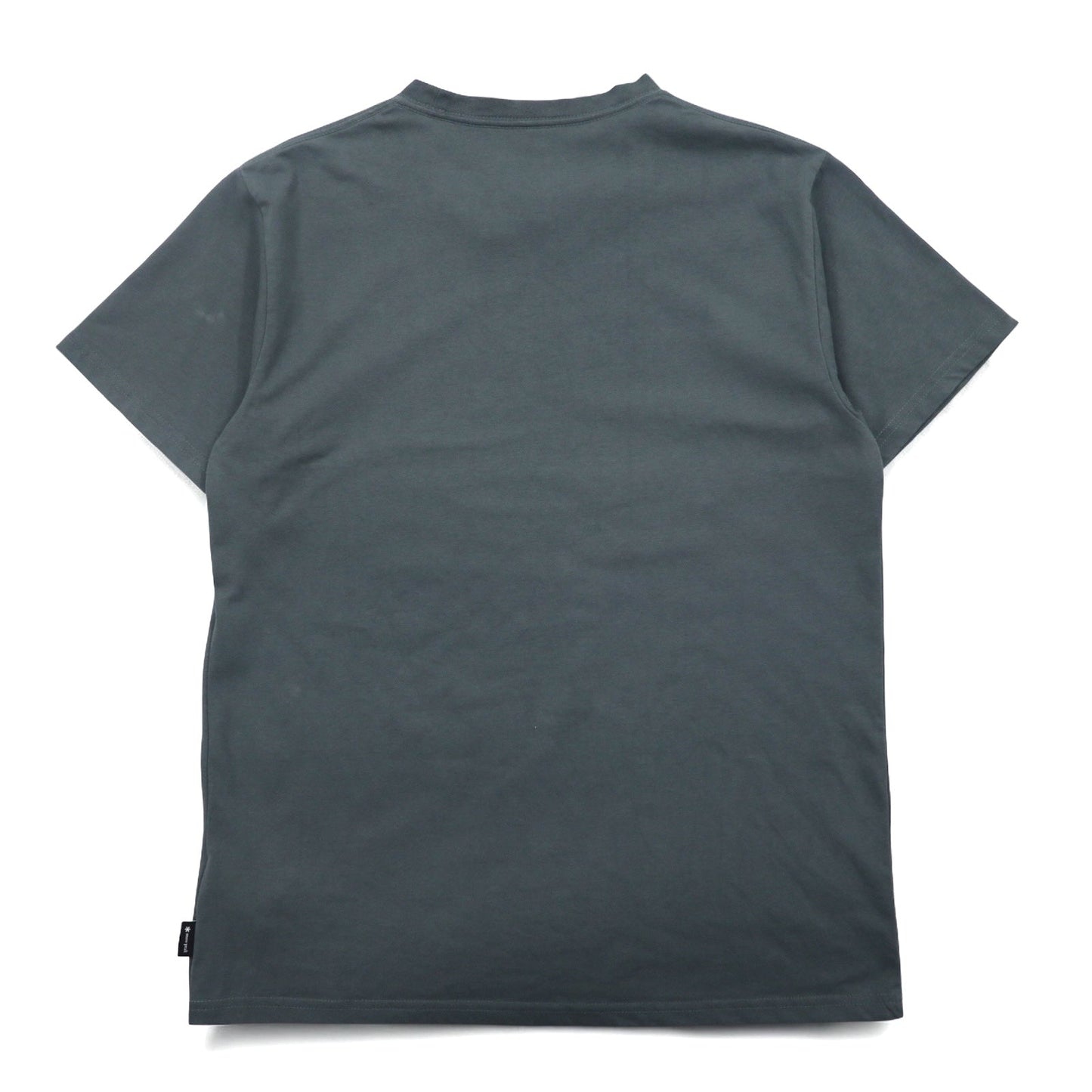 Snow Peak Typography T-Shirt, Medium, Gray, Cotton, SP Typography T-Shirt, TS-24AU101