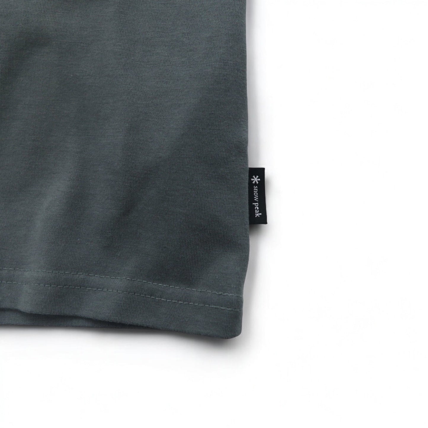 Snow Peak Typography T-Shirt, Medium, Gray, Cotton, SP Typography T-Shirt, TS-24AU101