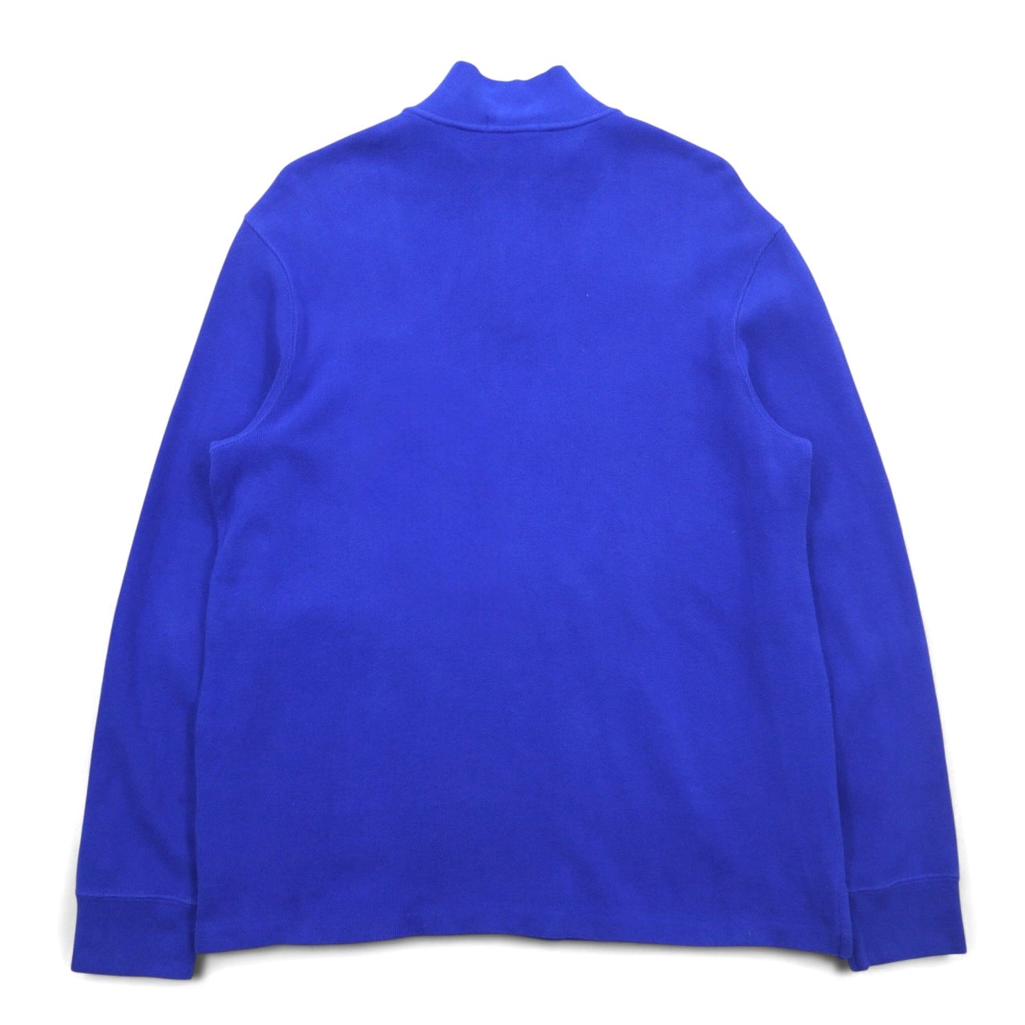POLO RALPH LAUREN Half-Zip Sweatshirt, Large, Blue Cotton, Small Pony Embroidery