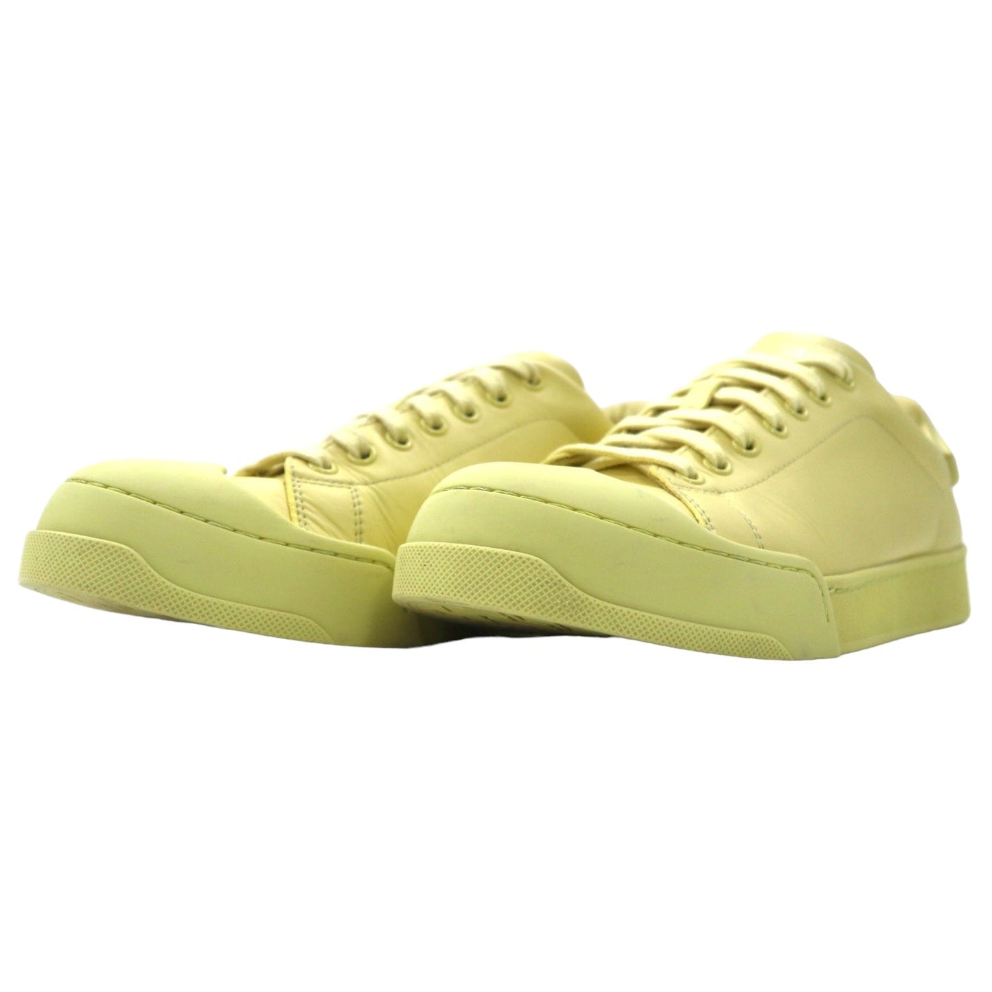 MARNI DADA BUMPER Sneakers, Size 27cm, Yellow Leather, Made in Italy