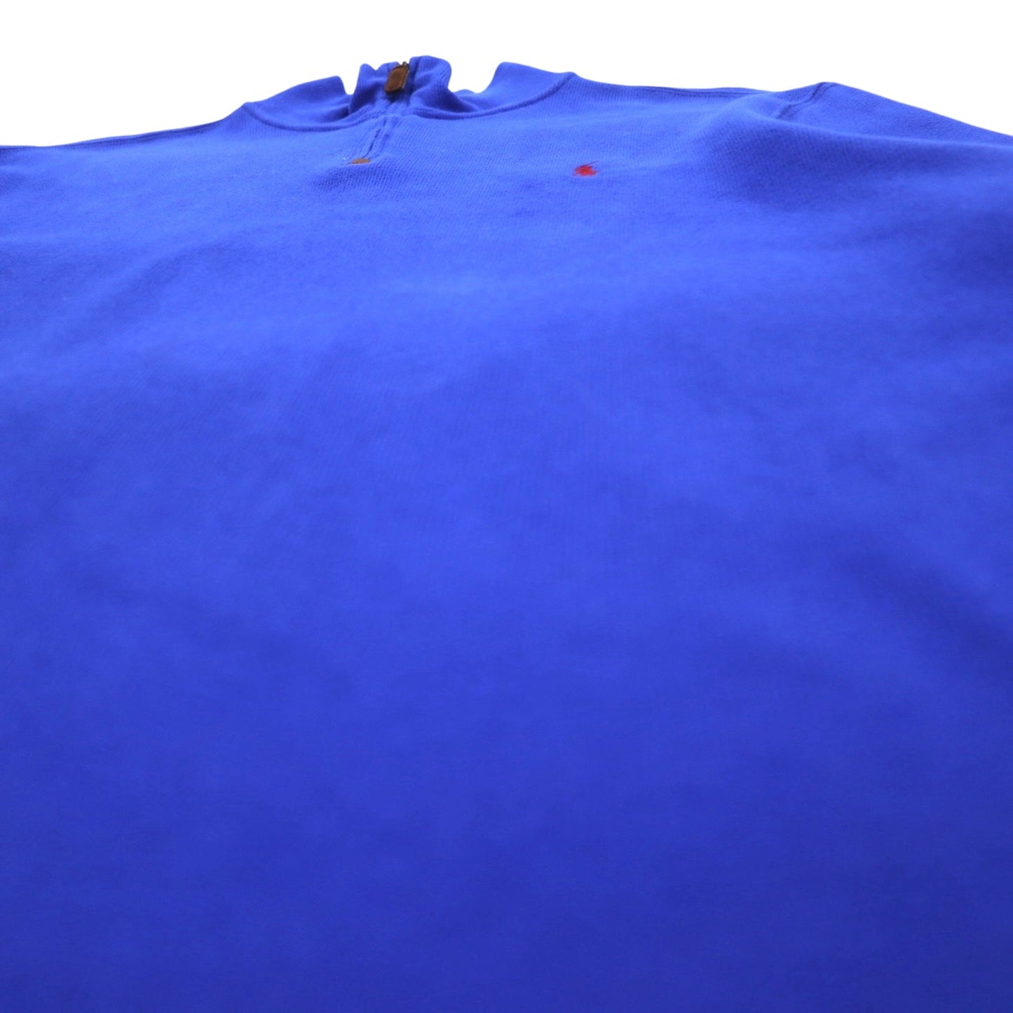 POLO RALPH LAUREN Half-Zip Sweatshirt, Large, Blue Cotton, Small Pony Embroidery