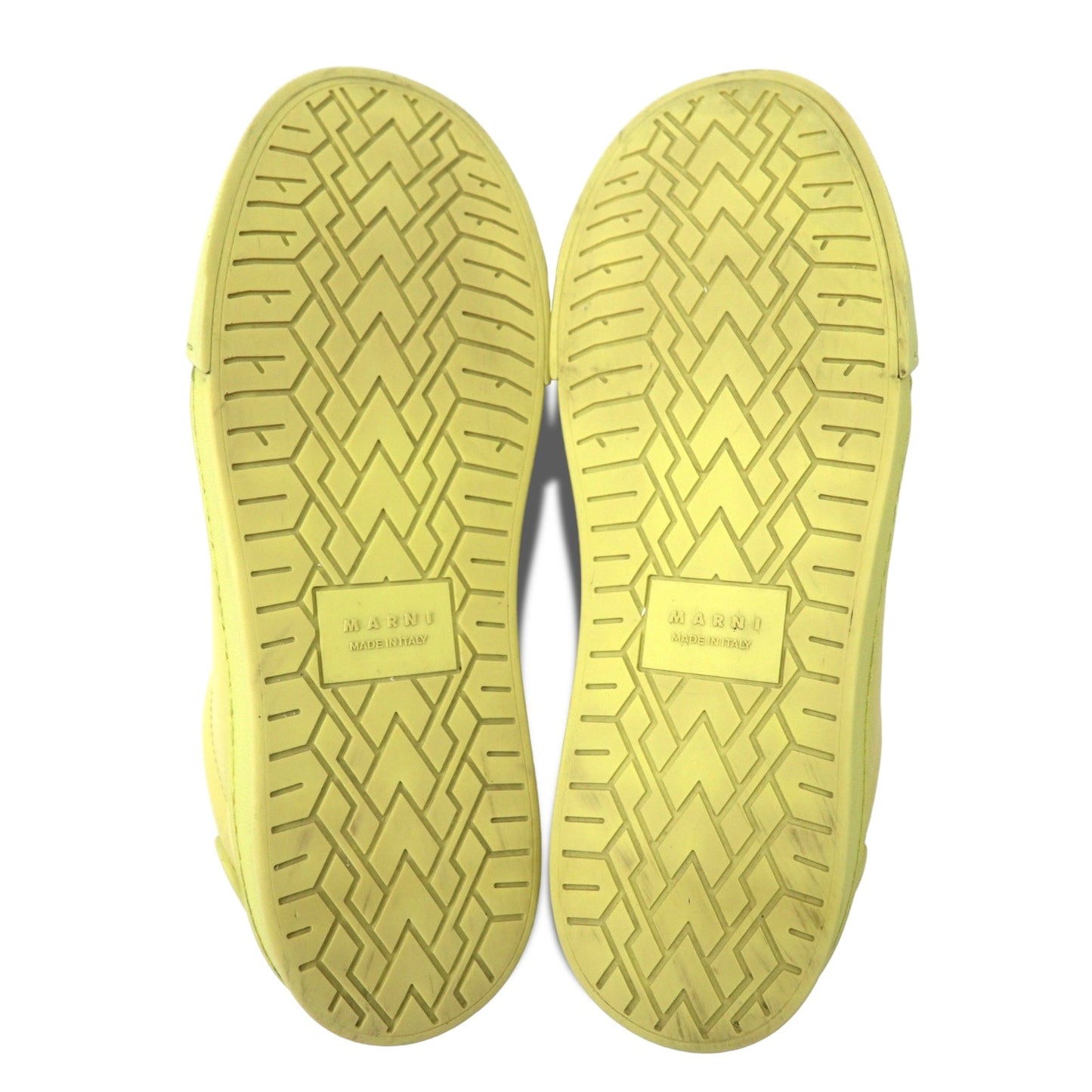 MARNI DADA BUMPER Sneakers, Size 27cm, Yellow Leather, Made in Italy