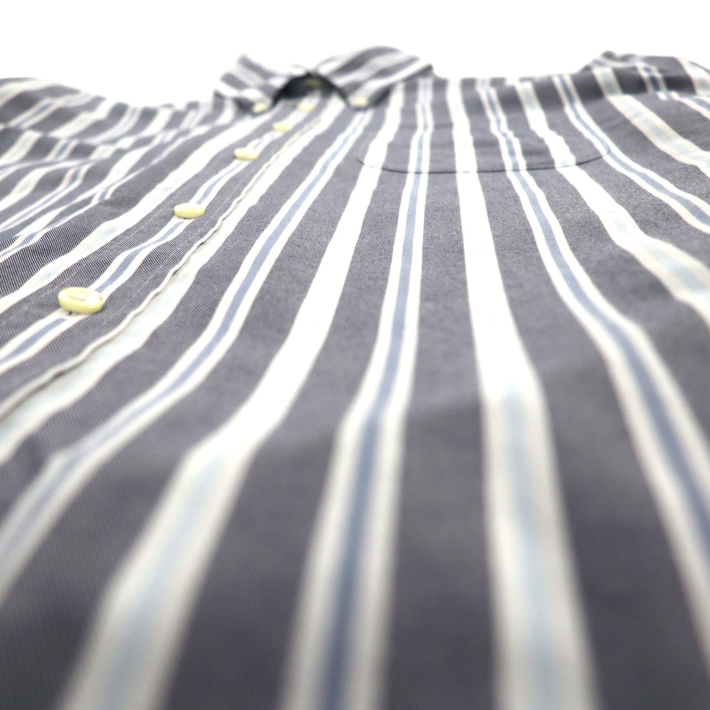 Brooks Brothers REGENT ボタンダウンシャツ L グレー ストライプ ノンアイロン コットン