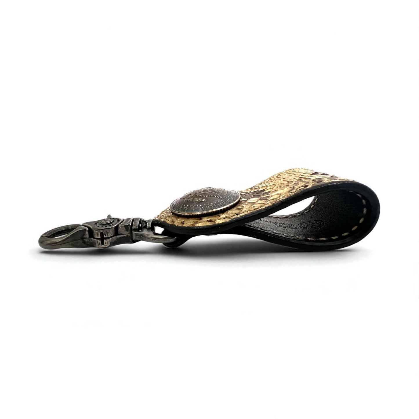 FUNNY Python Leather Wallet Chain Key Ring Keychain Concho