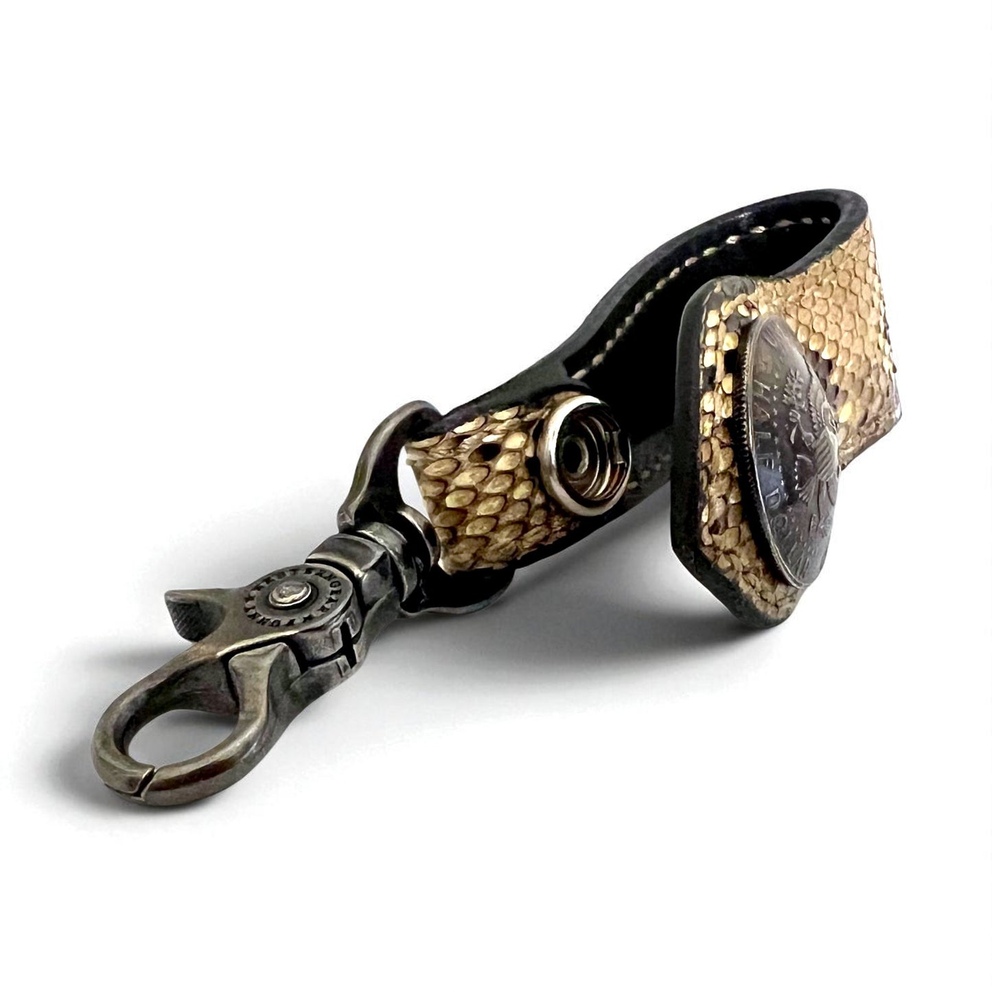 FUNNY Python Leather Wallet Chain Key Ring Keychain Concho