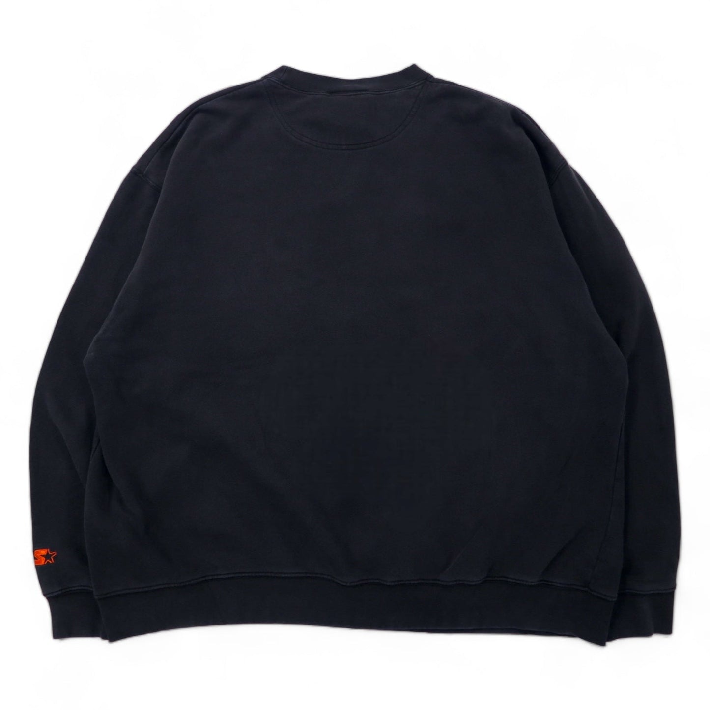 STARTER 90s College Print Sweatshirt, XL, Black Cotton, NCAA Oklahoma Cowboys, Oversized