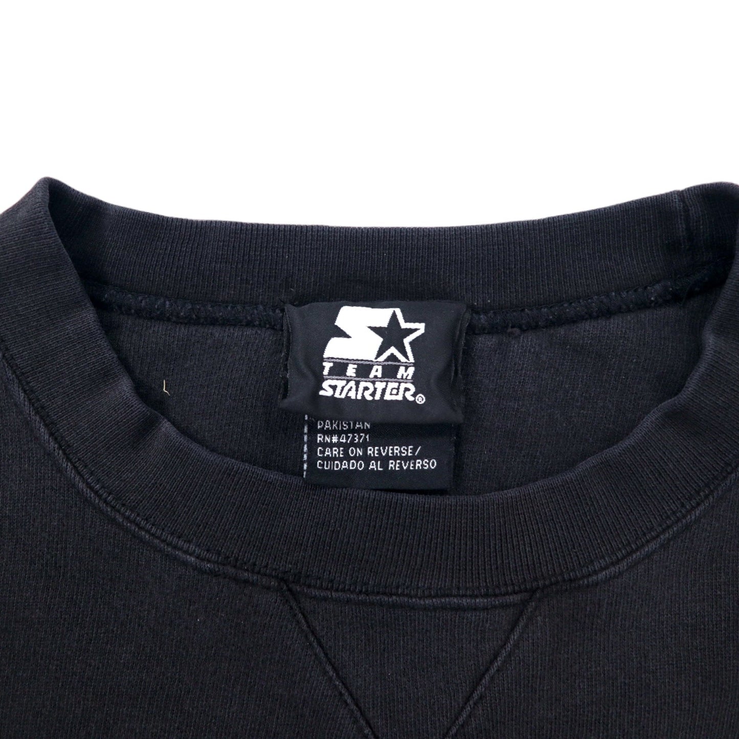 STARTER 90s College Print Sweatshirt, XL, Black Cotton, NCAA Oklahoma Cowboys, Oversized