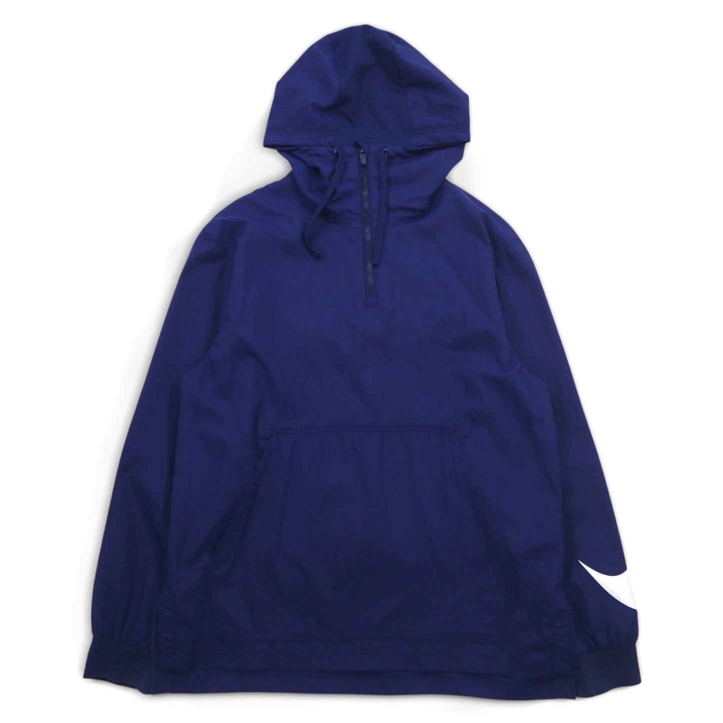 NIKE Half-Zip Anorak Parka, Medium, Navy, Sleeve Logo, Swoosh, NSW JKT HD WVN PKBL 833867-429