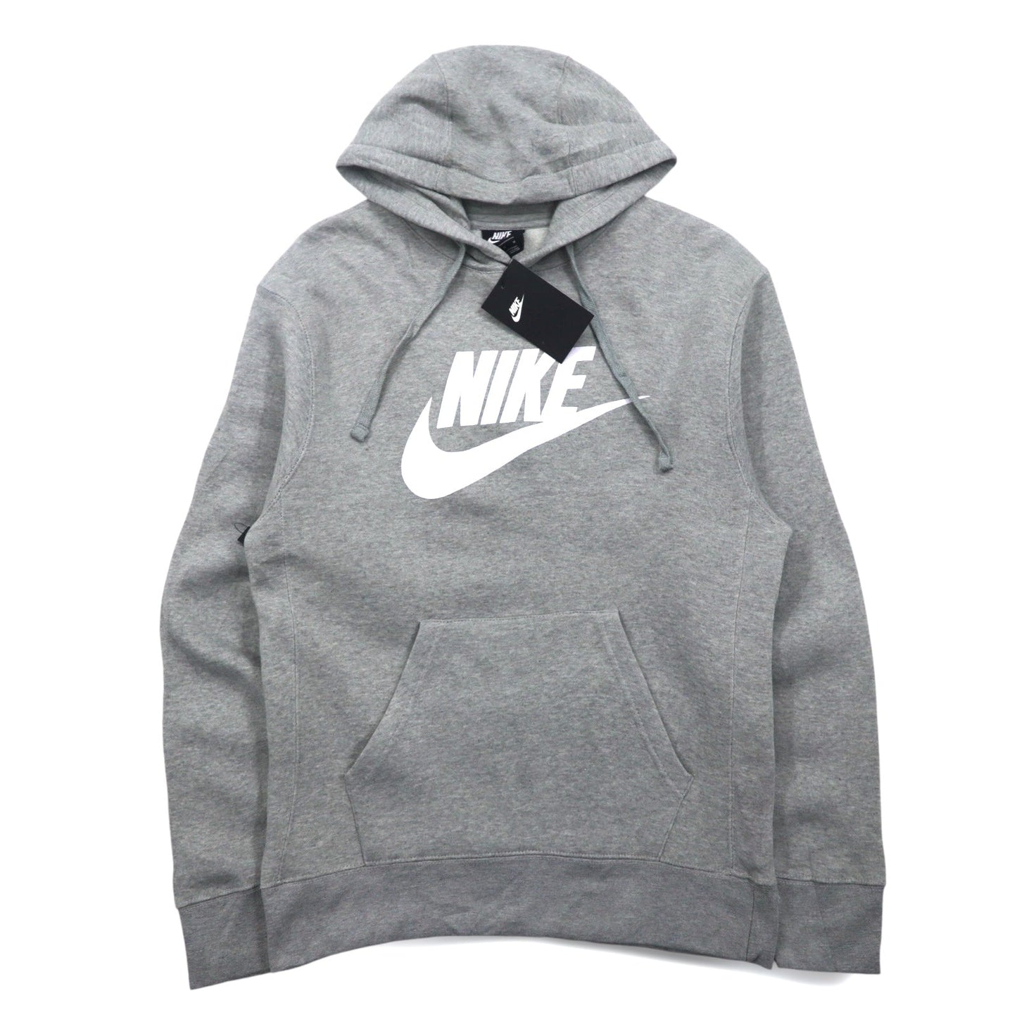NIKE スウォッシュロゴ プリント プルオーバー パーカー M グレー NSW CLUB HOODIE BV2973-063 パキスタン製 未使用品
