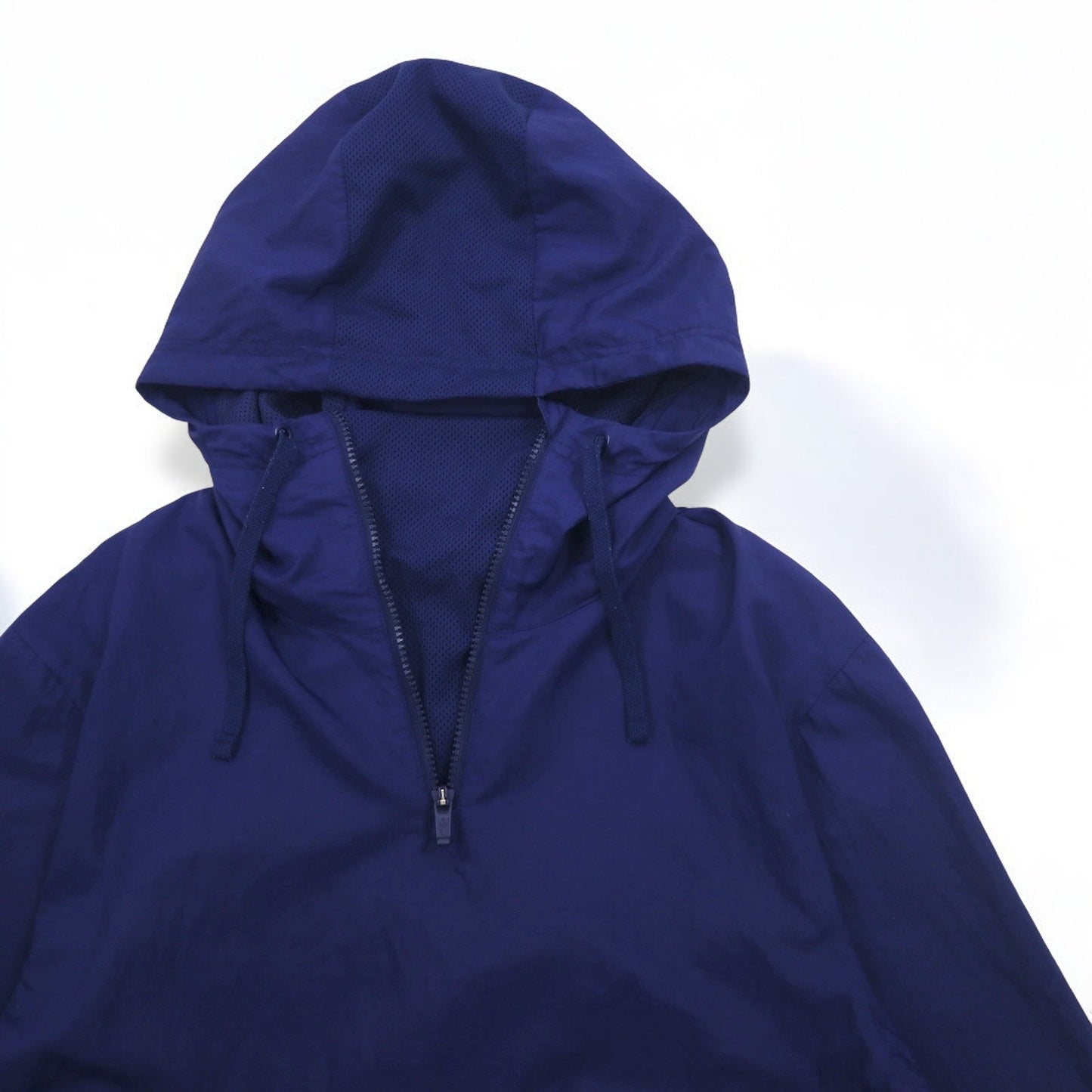 NIKE Half-Zip Anorak Parka, Medium, Navy, Sleeve Logo, Swoosh, NSW JKT HD WVN PKBL 833867-429
