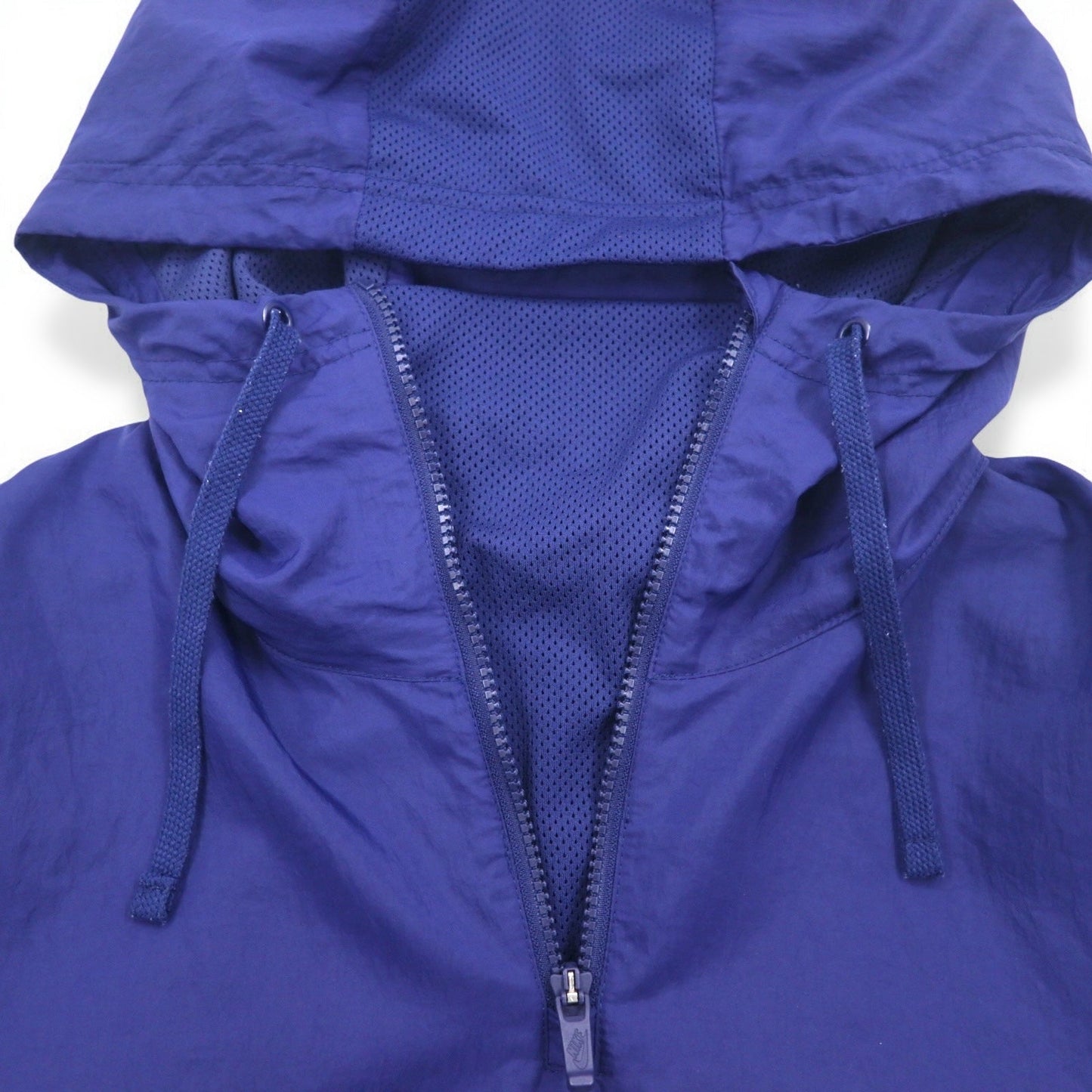 NIKE Half-Zip Anorak Parka, Medium, Navy, Sleeve Logo, Swoosh, NSW JKT HD WVN PKBL 833867-429