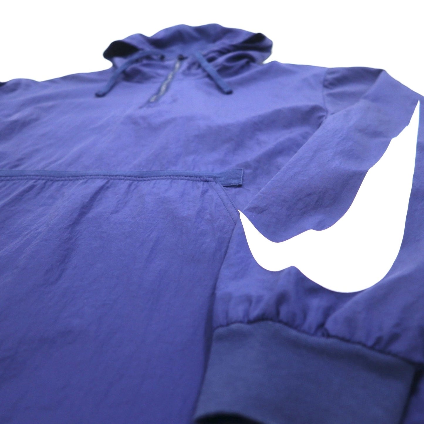 NIKE Half-Zip Anorak Parka, Medium, Navy, Sleeve Logo, Swoosh, NSW JKT HD WVN PKBL 833867-429