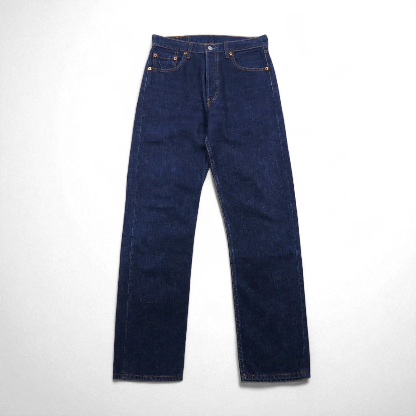 Levi's 501 Straight Denim Jeans, Size M, Indigo and Blue, Button Fly, 2000s