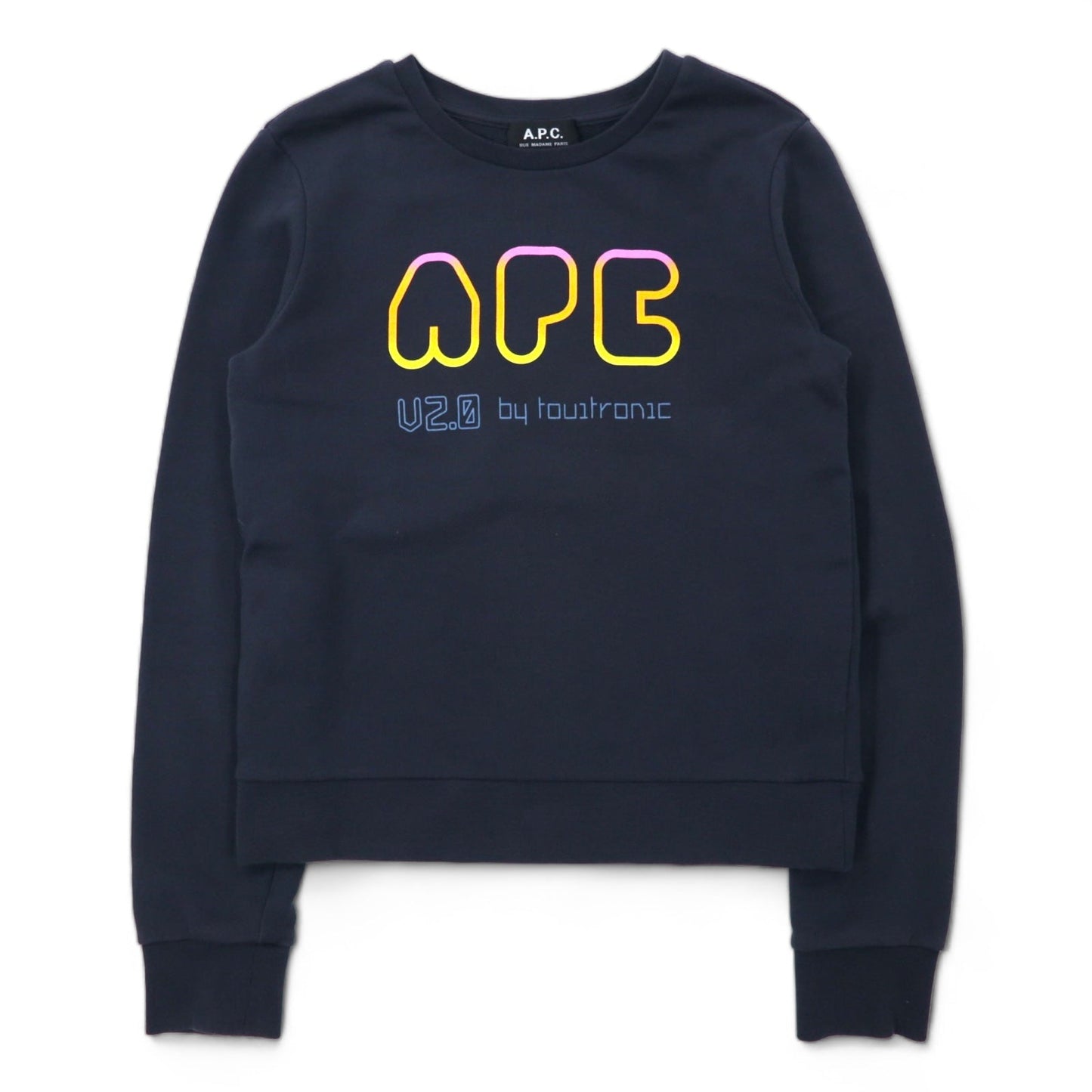 APC Print Sweatshirt, XS, Navy, Cotton, V2.0 by touitronic